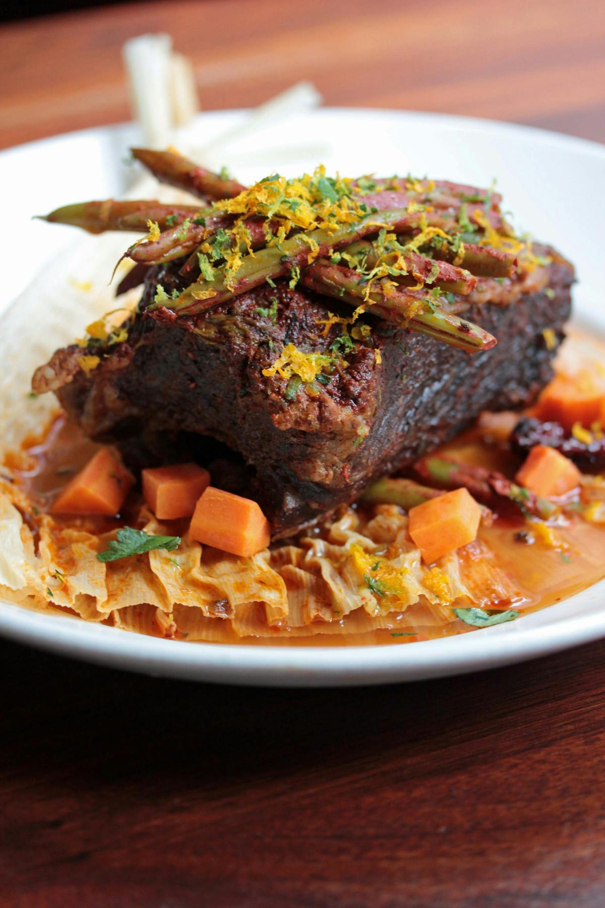 a close up of a plate of food