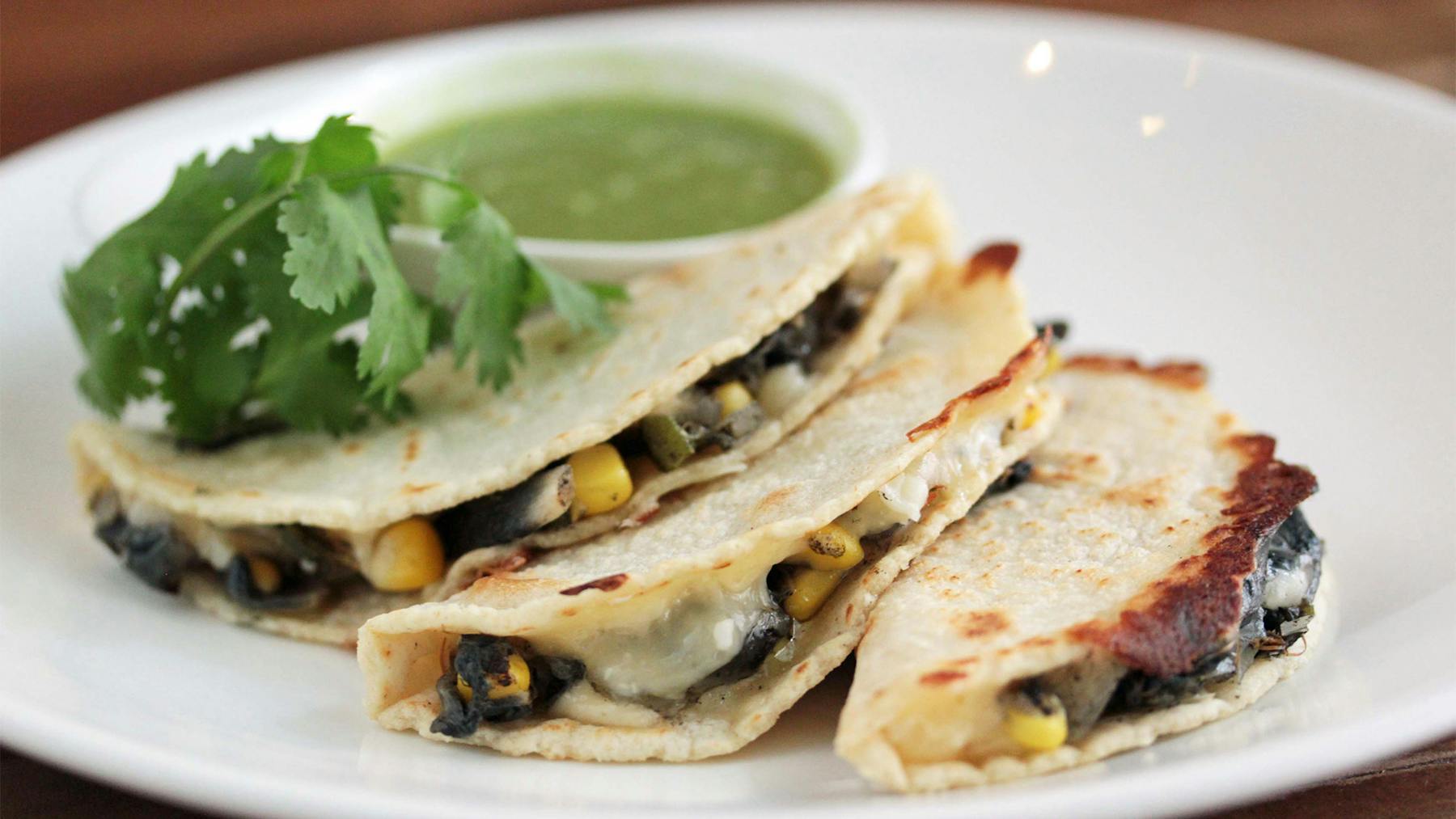 a close up of food on a plate