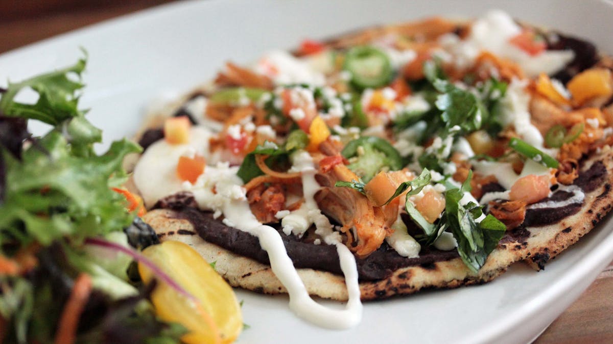 a close up of a plate of food
