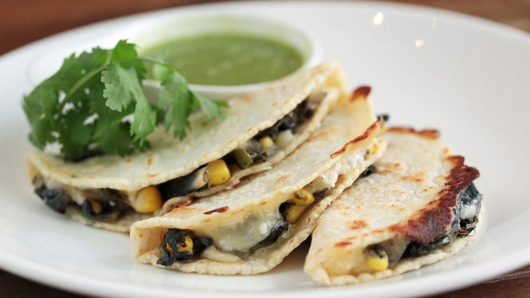 a close up of food on a plate