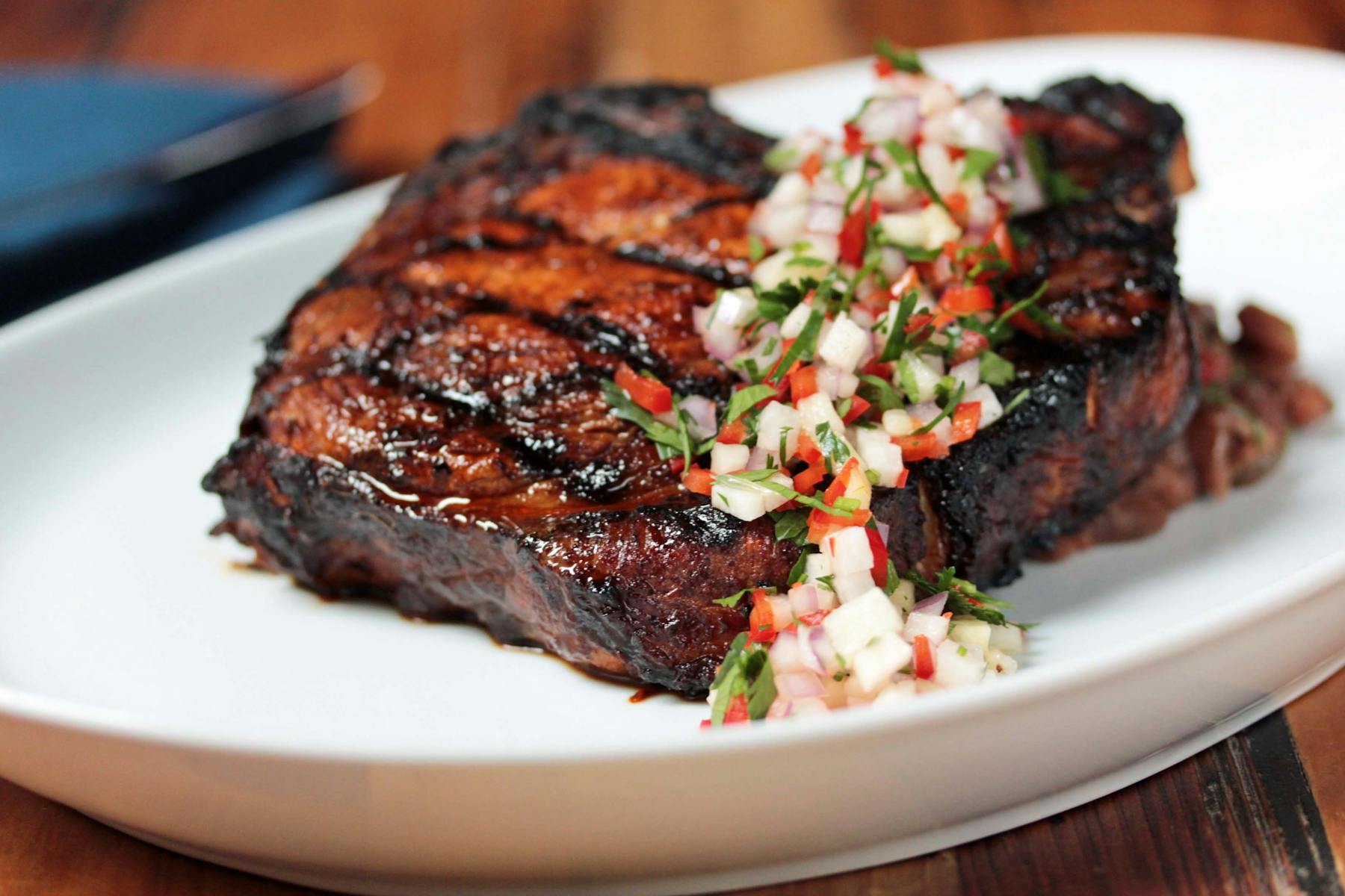 a close up of food on a plate