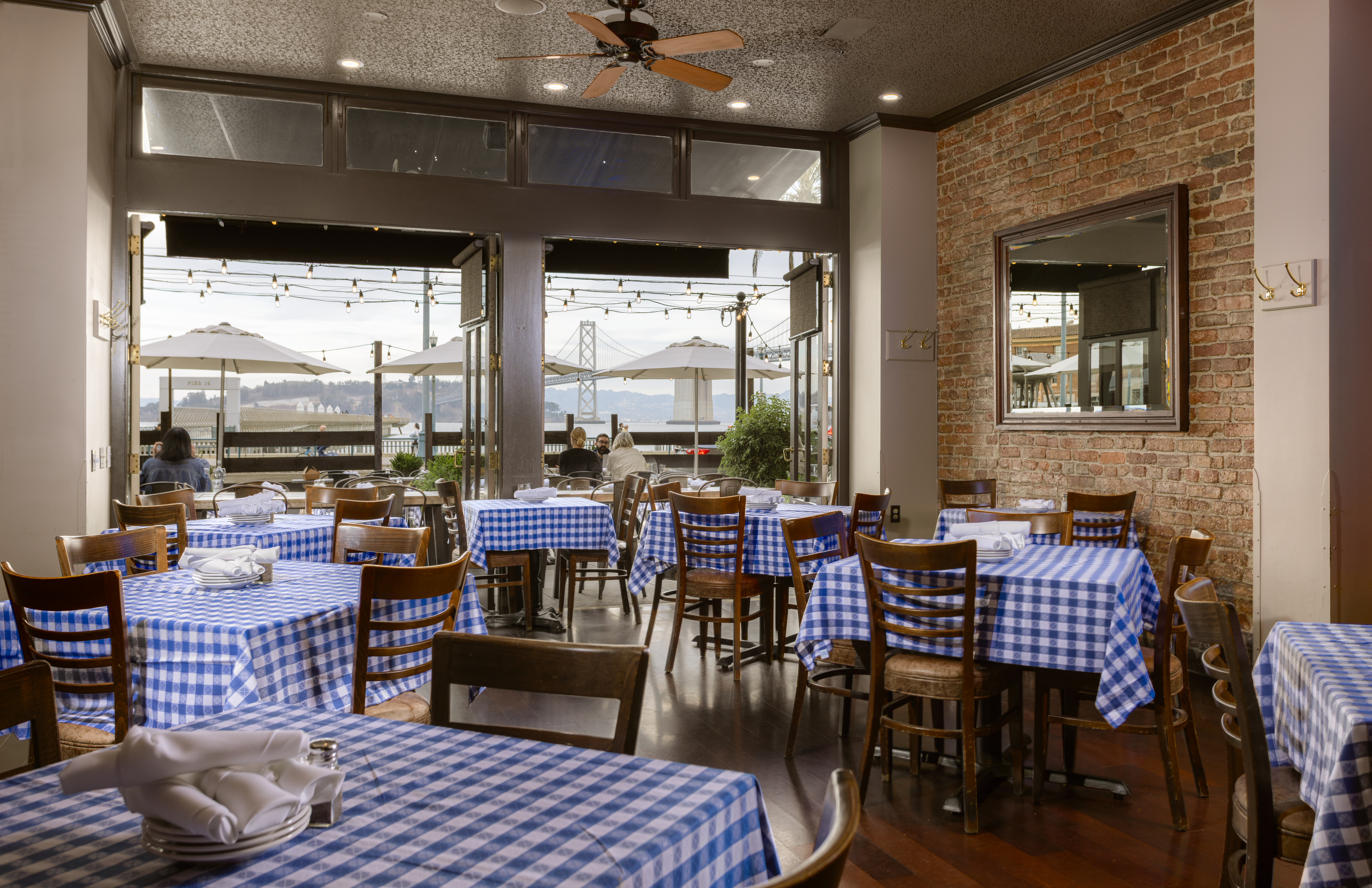 a room filled with furniture and a large window