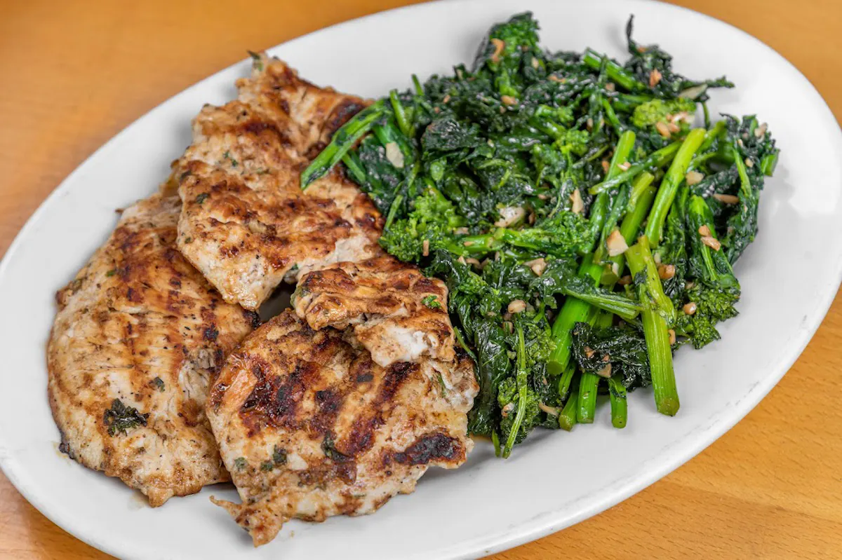 a plate of food on a table