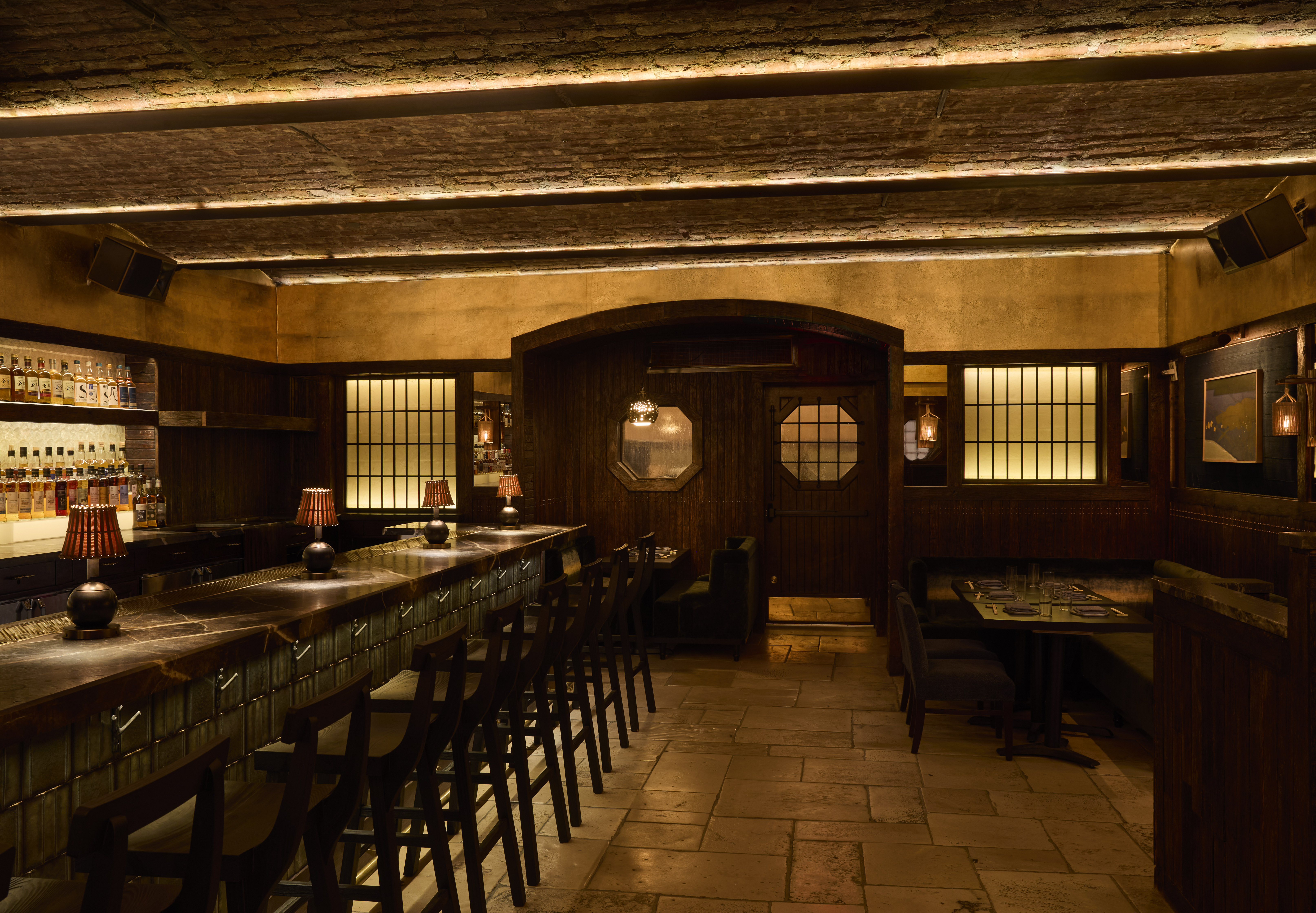 a large long train on a table