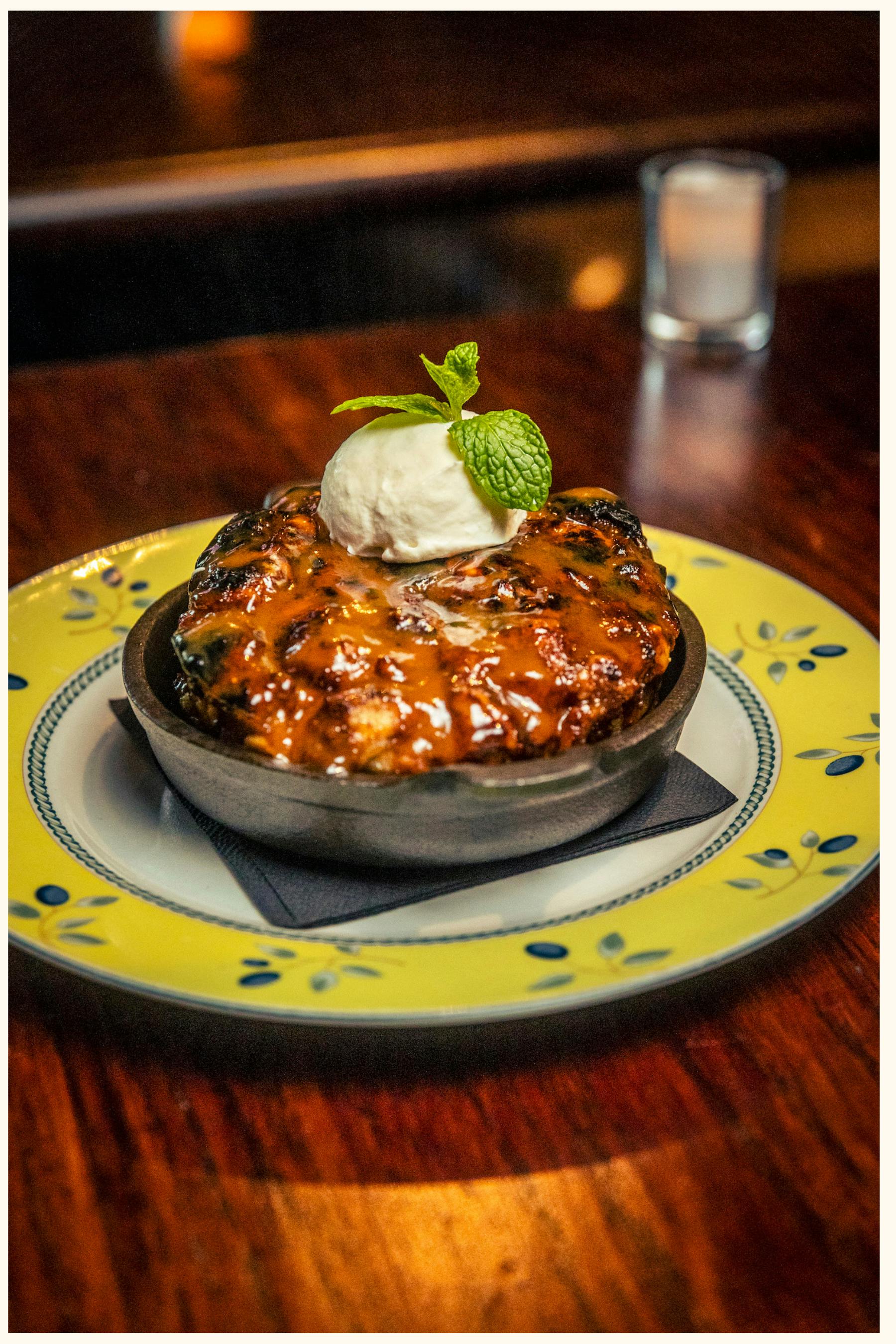 a plate of food on a table