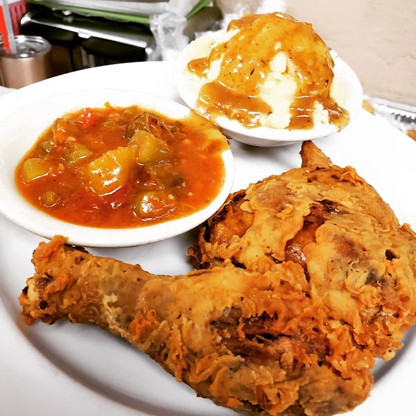 a plate of food on a table