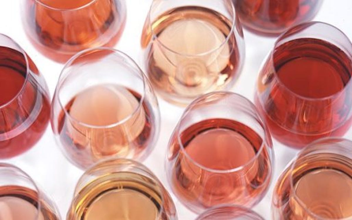 a tray full of glasses