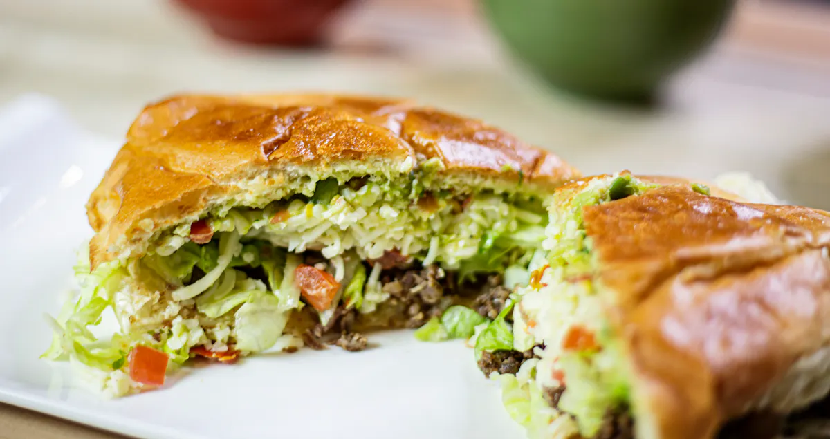 a close up of a sandwich on a plate