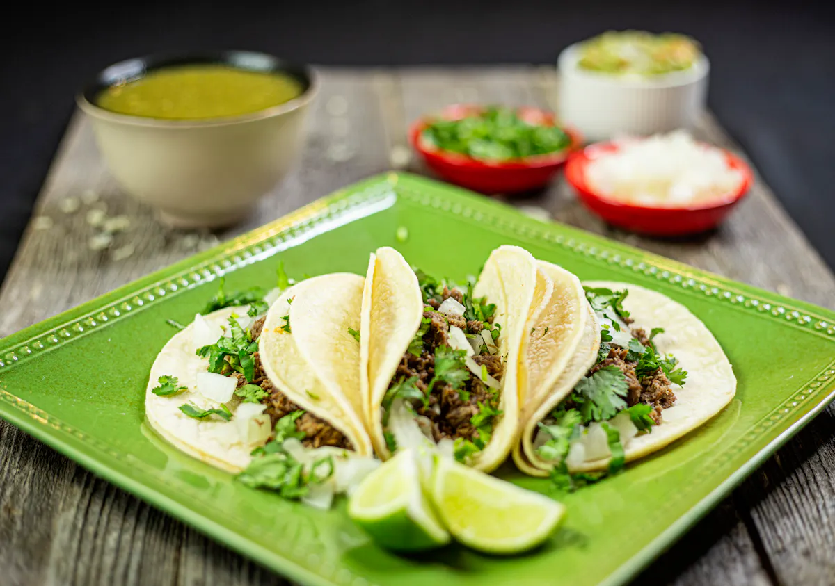 a plate of food on a table