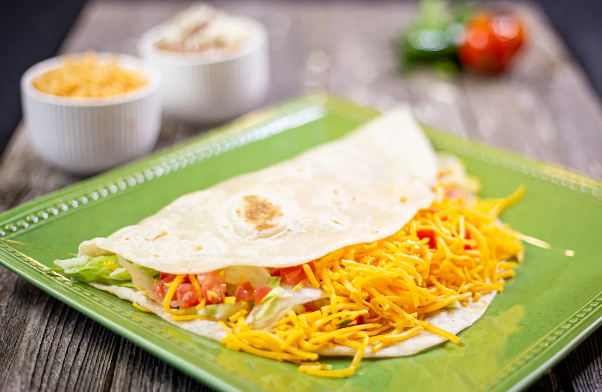 a tray of food on a plate