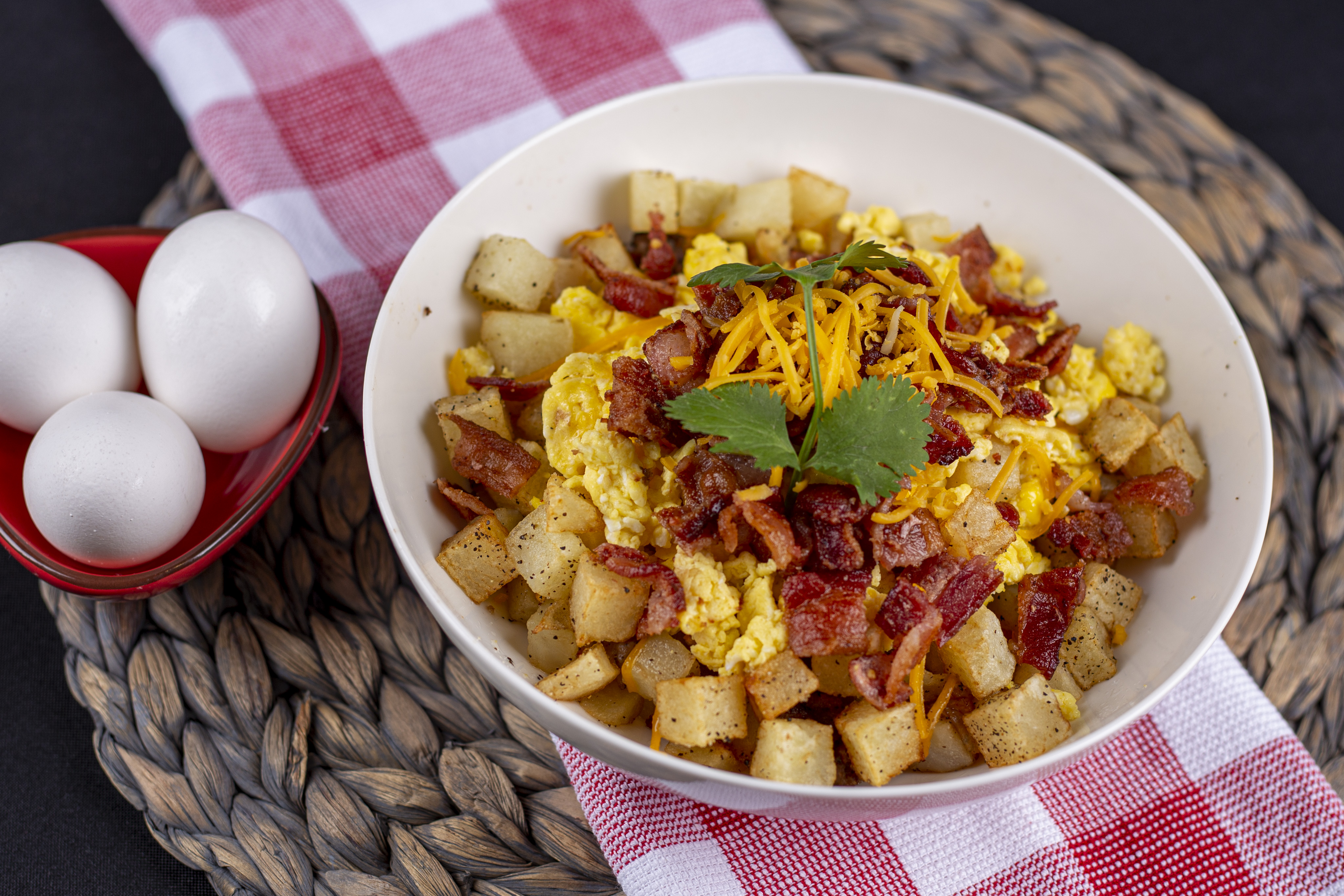 a bowl of food on a plate