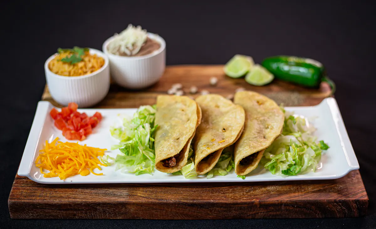 a plate of food on a table