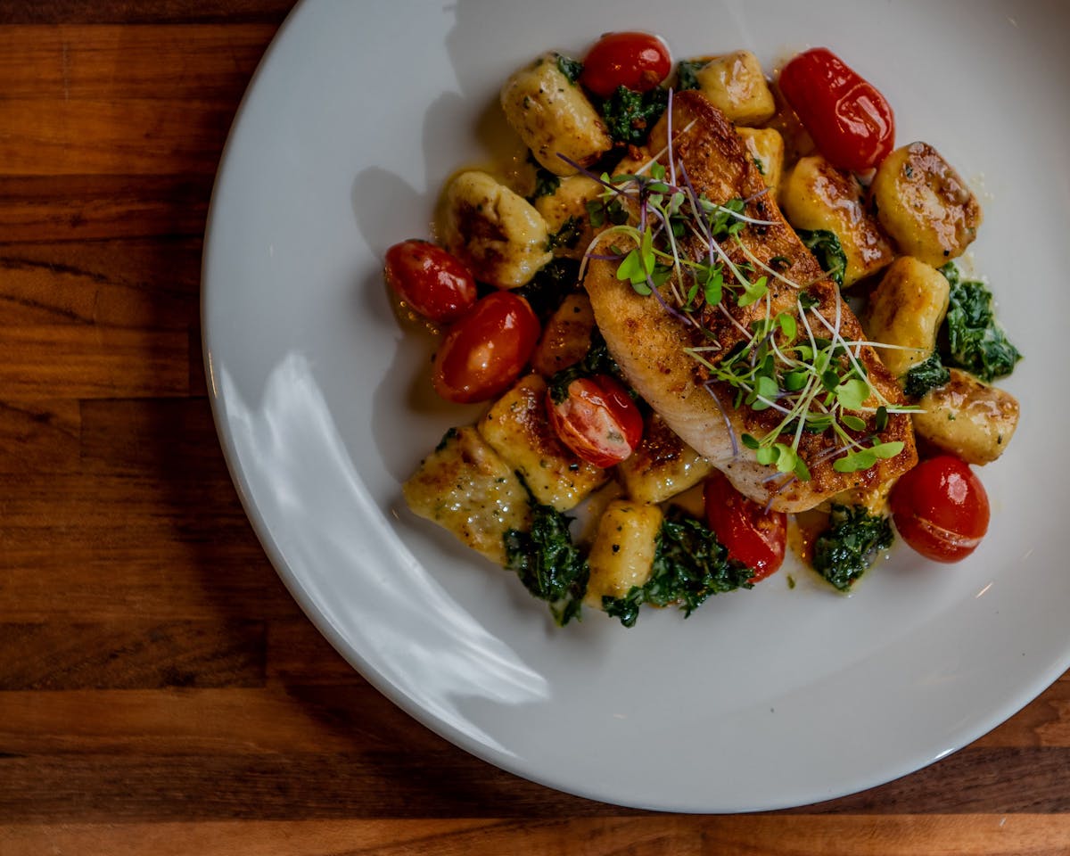 a plate of food on a table
