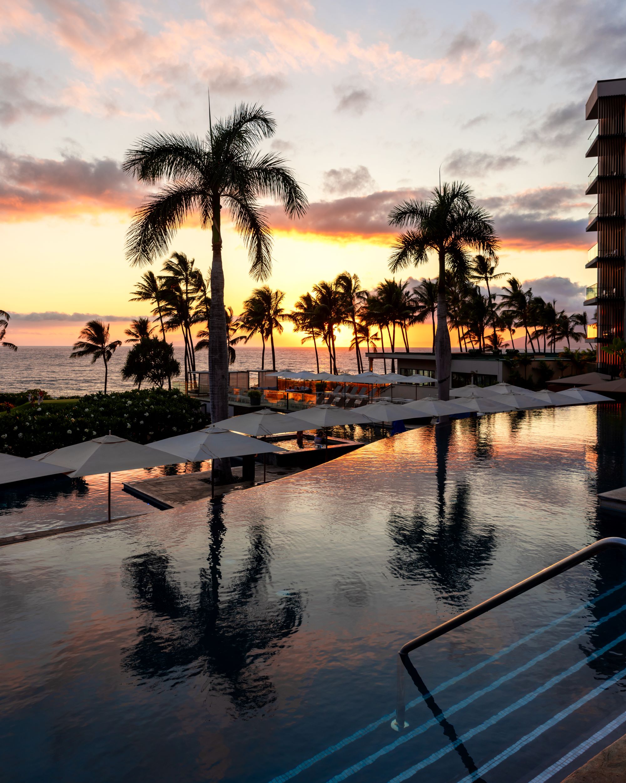 a sunset over a body of water