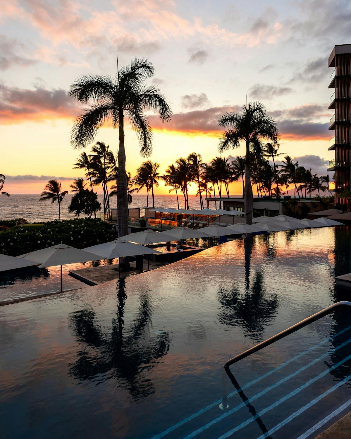 a sunset over a body of water