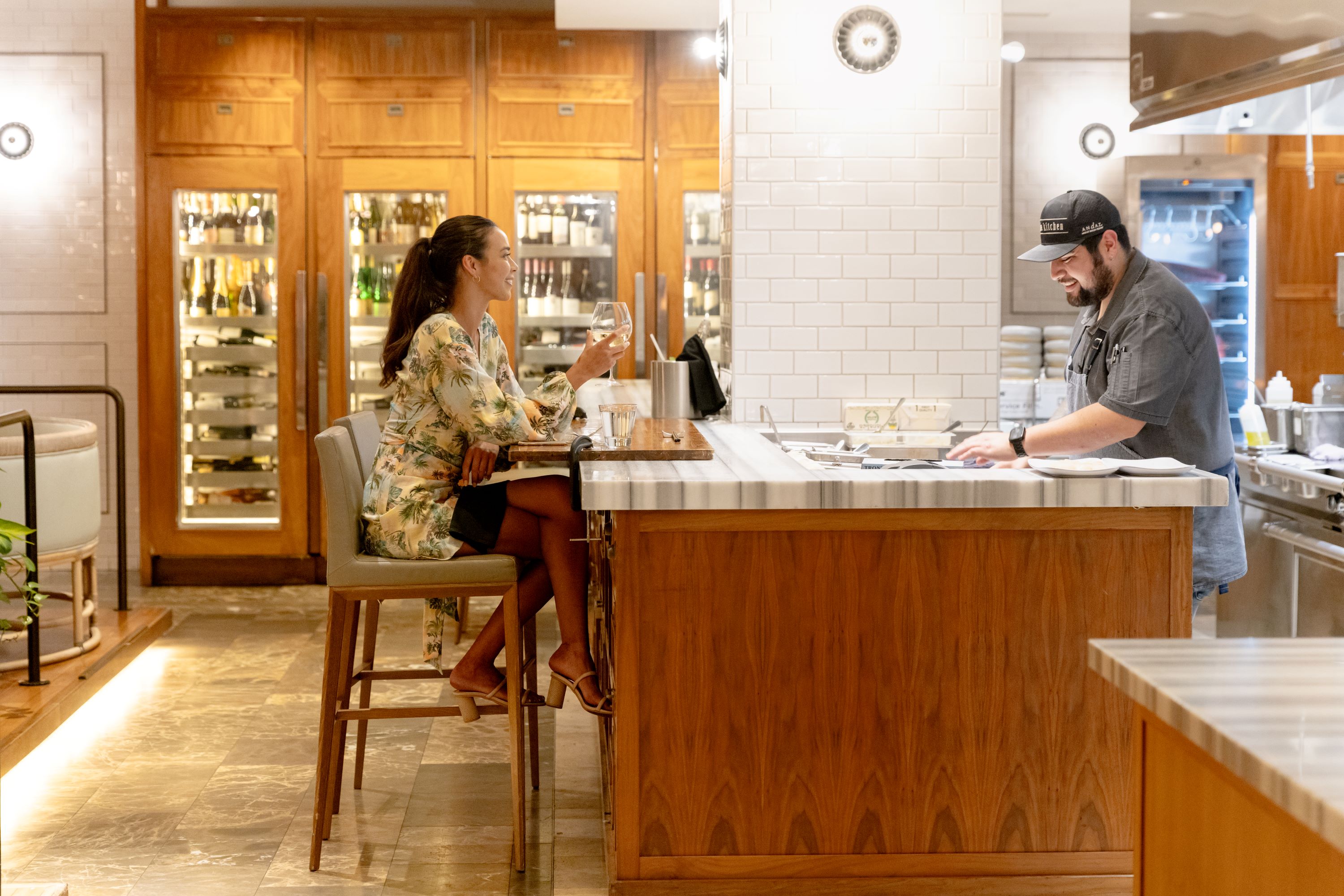a person cooking in a kitchen
