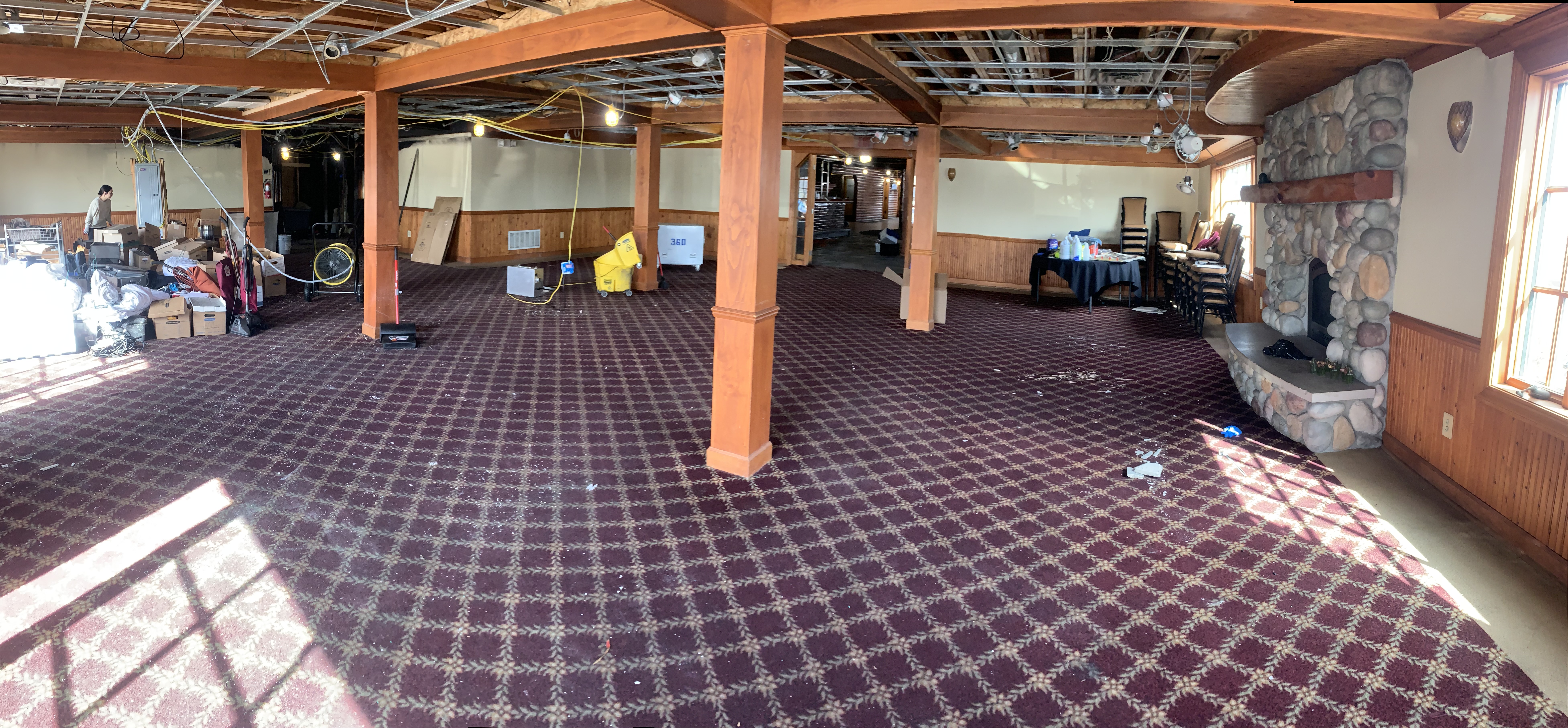 a group of people in a room