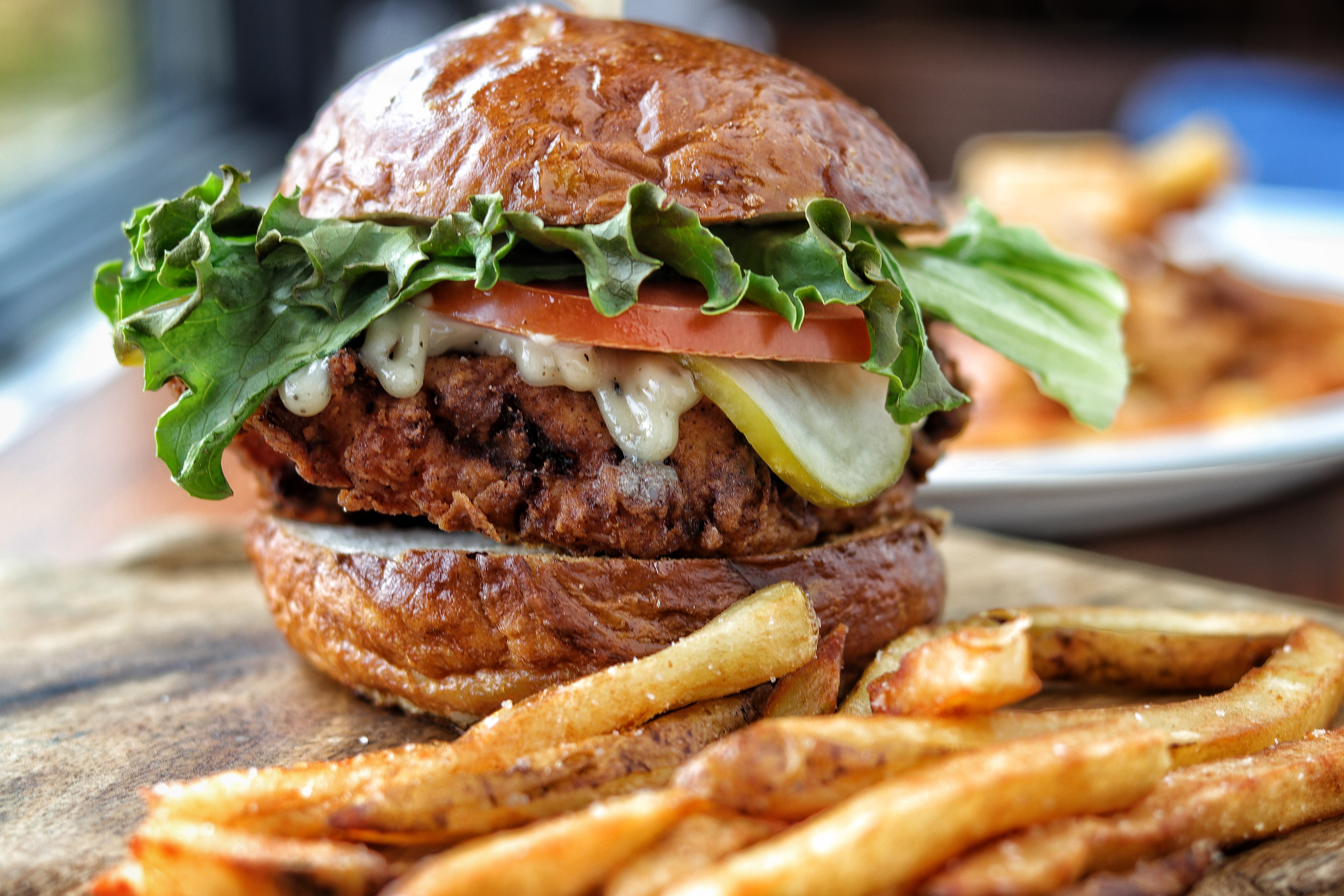 a close up of a sandwich on a plate