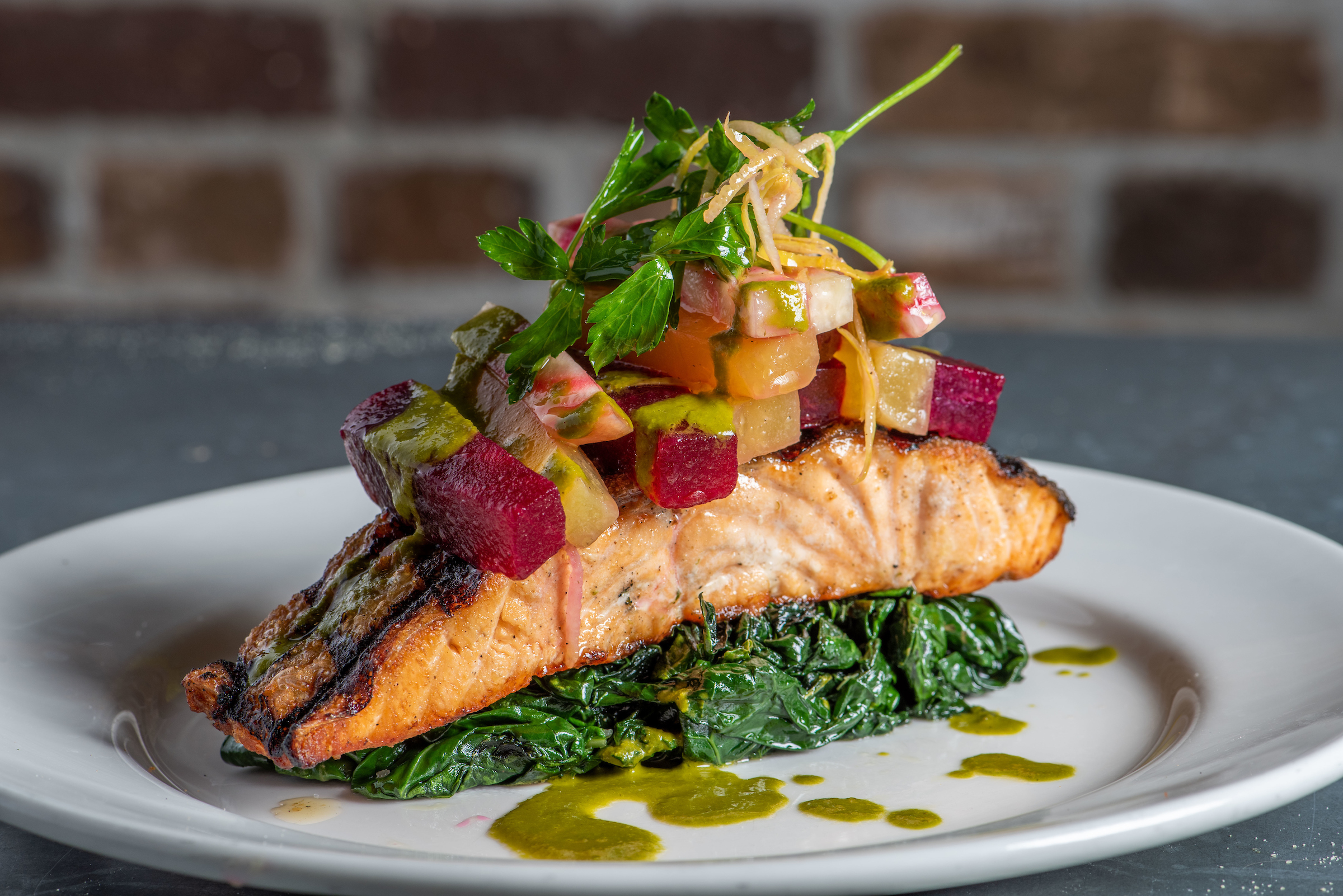 a picture of a plate of salmon