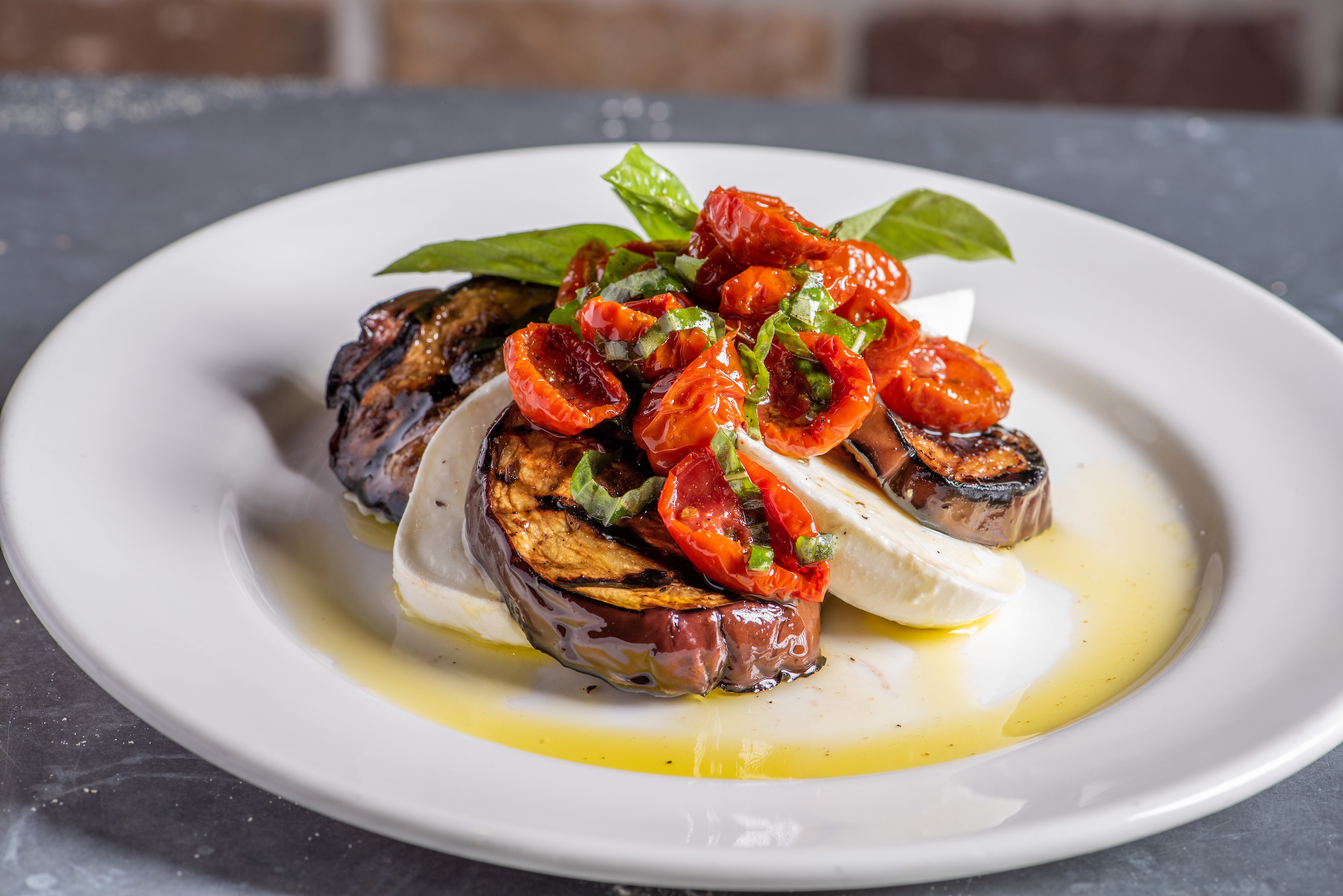 a picture of mozzarella and eggplant