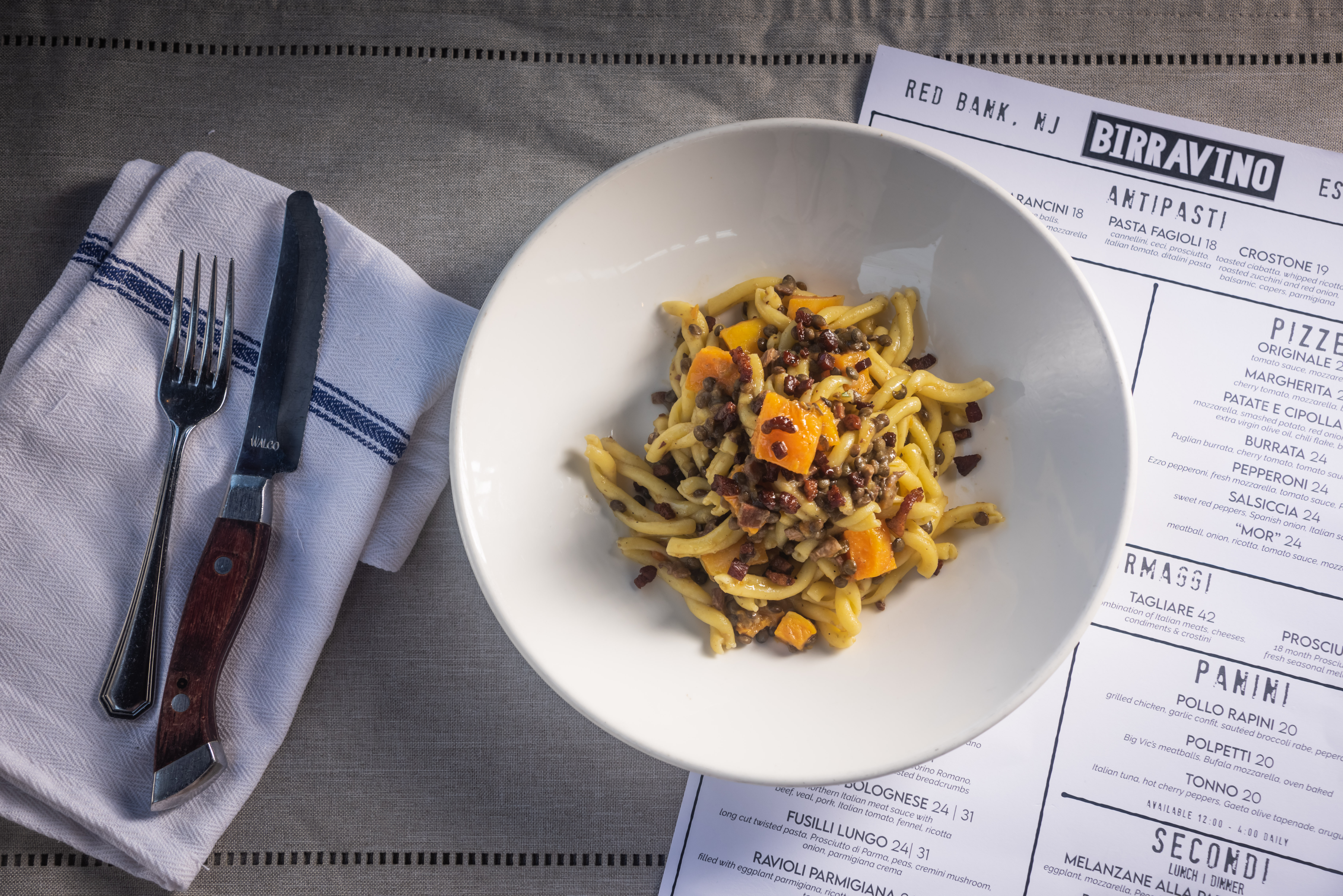 a plate of food on a table