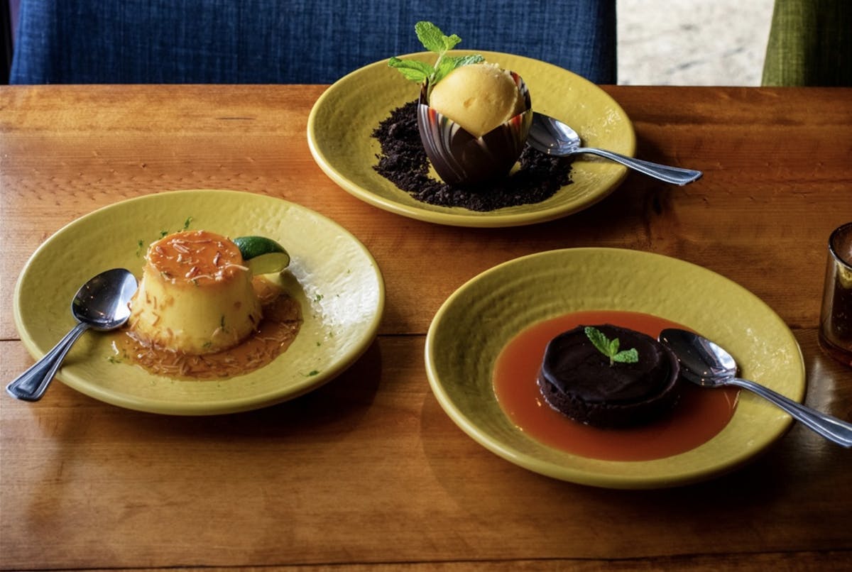 a plate of food on a table