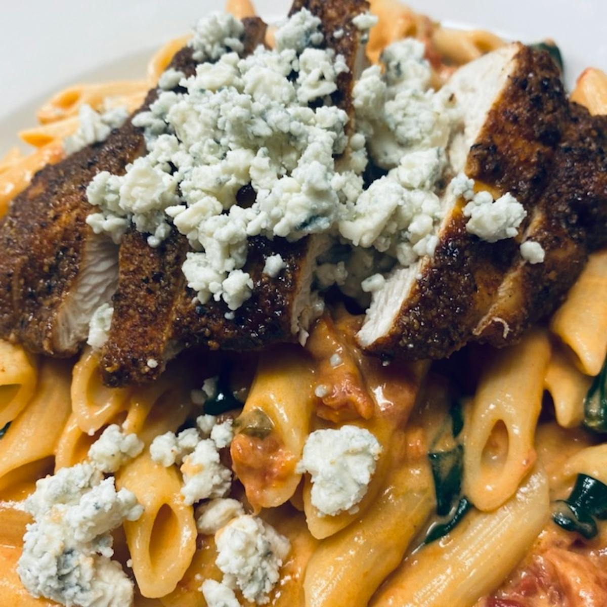 a close up of food on a plate