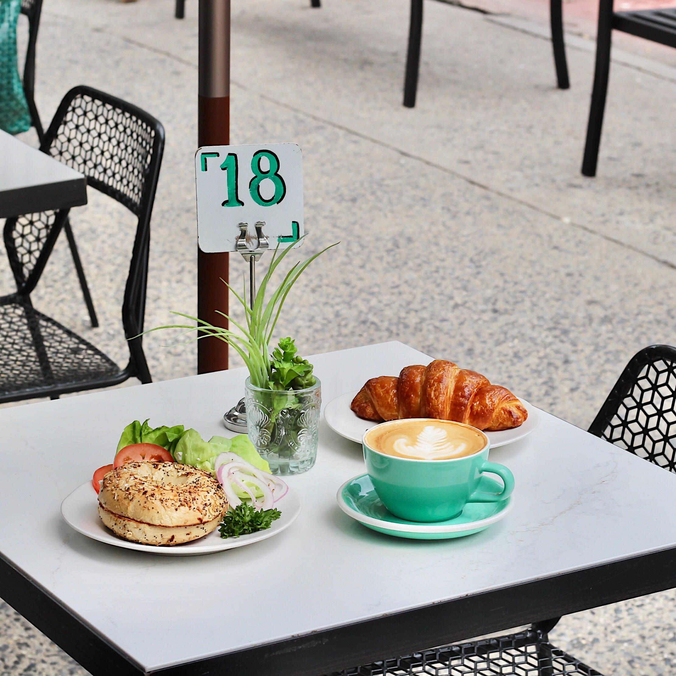 a plate of food on a picnic table