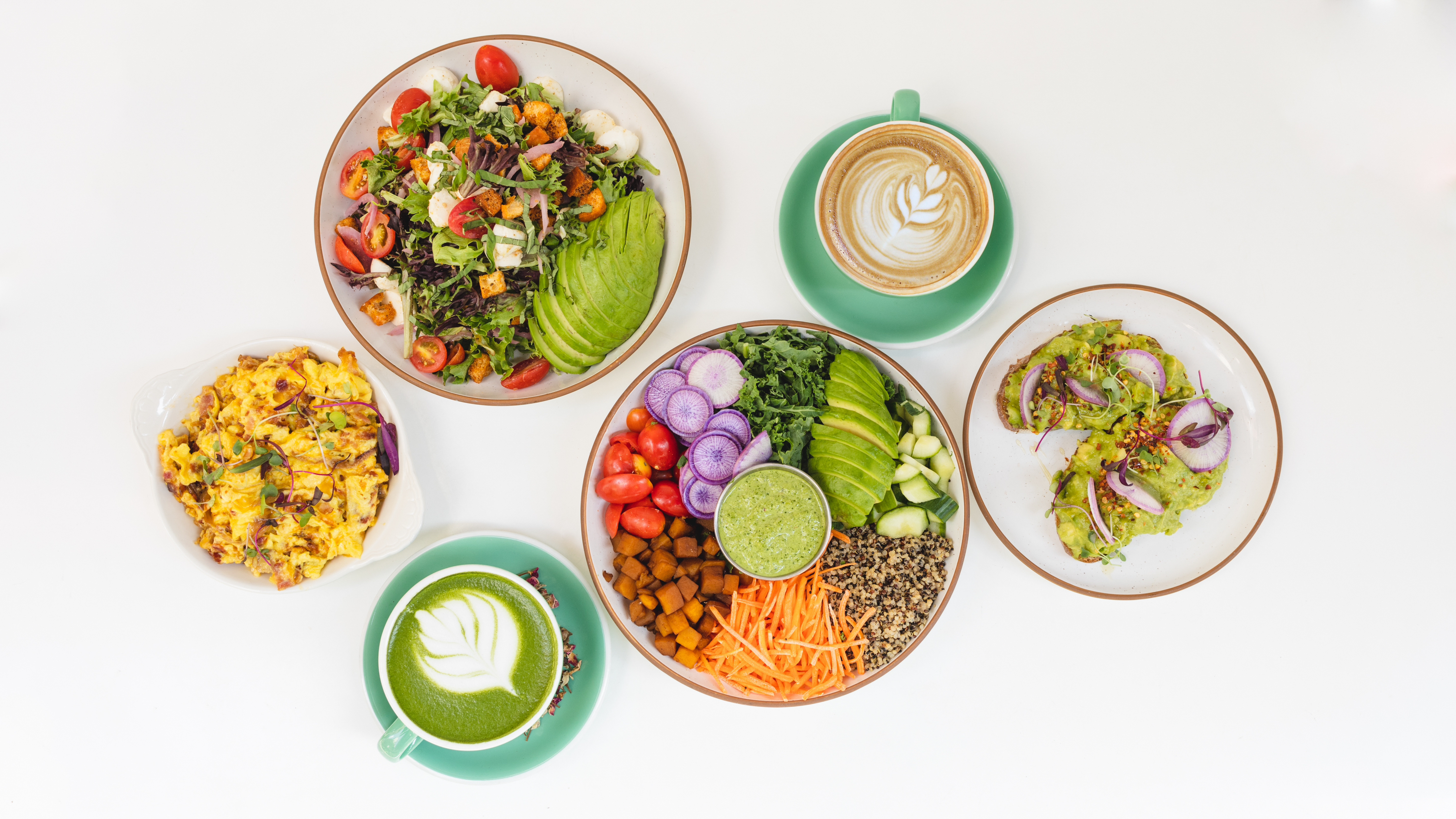 many different types of food on a plate