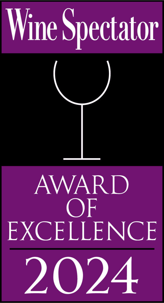 a black and white sign with a wine glass
