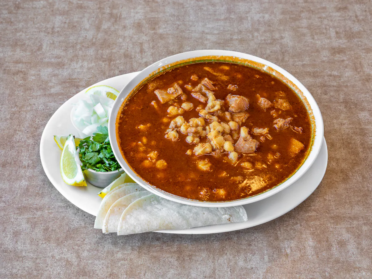 a bowl of soup on a plate