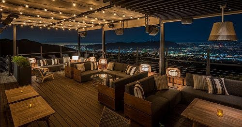 a large patio