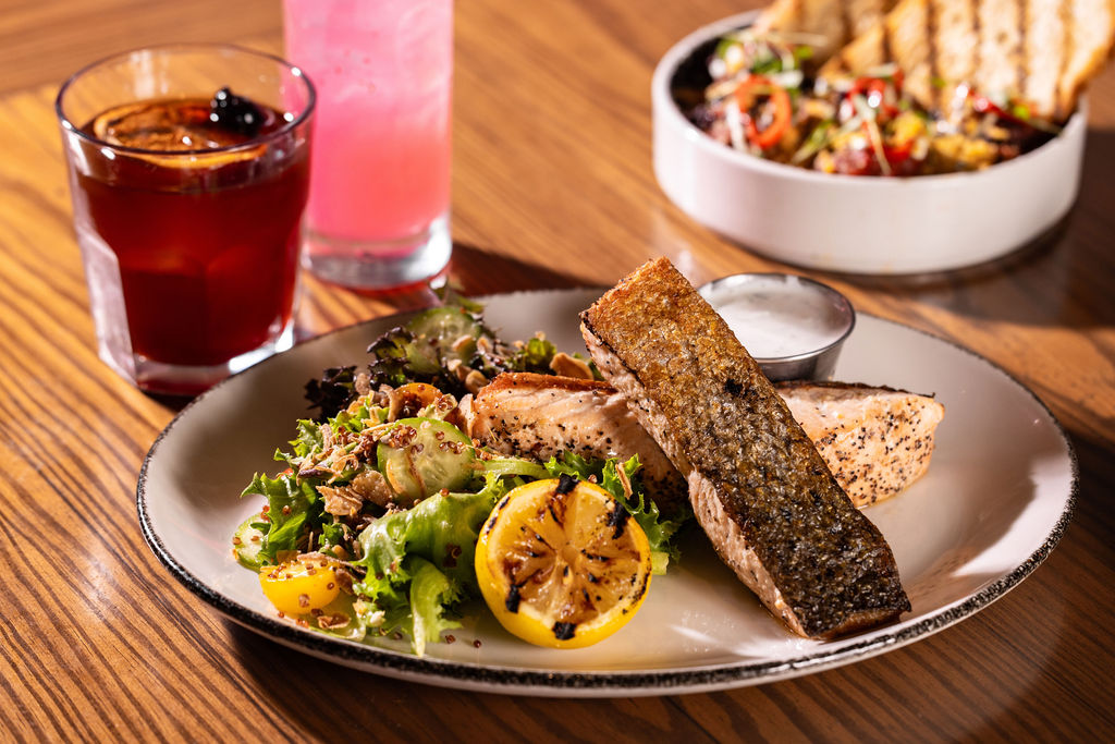 a plate of food on a table