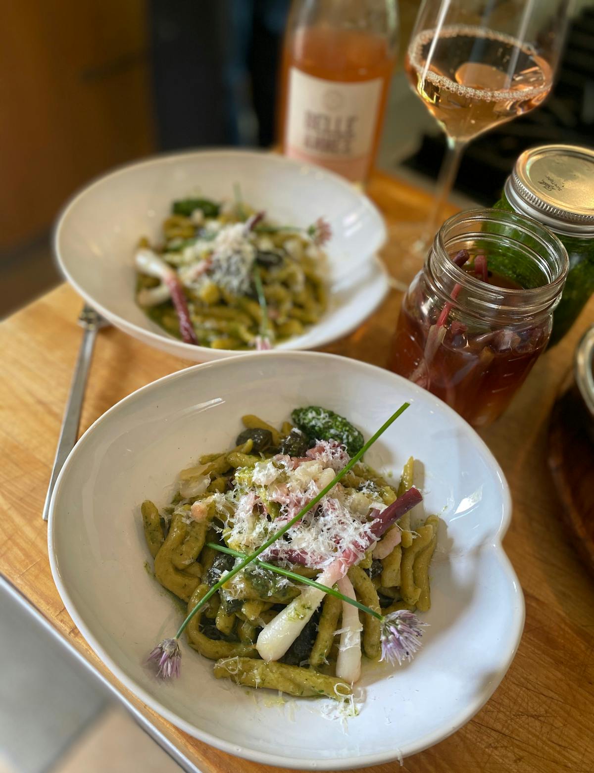 a plate of food on a table