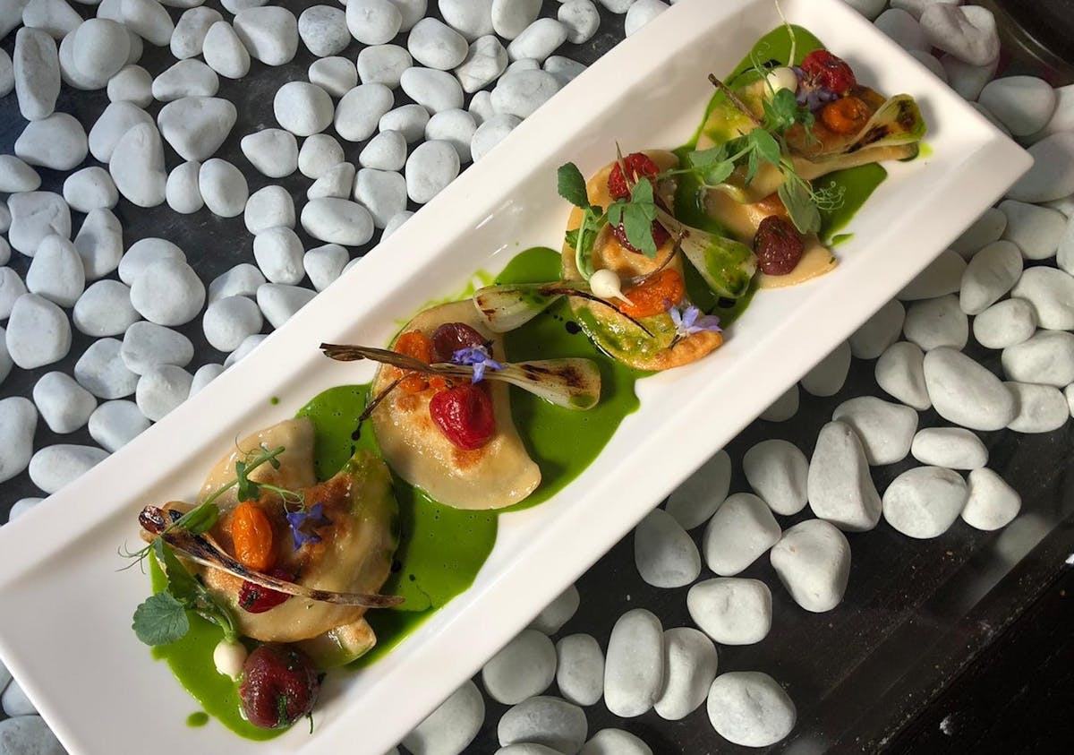 a bunch of food on a plate