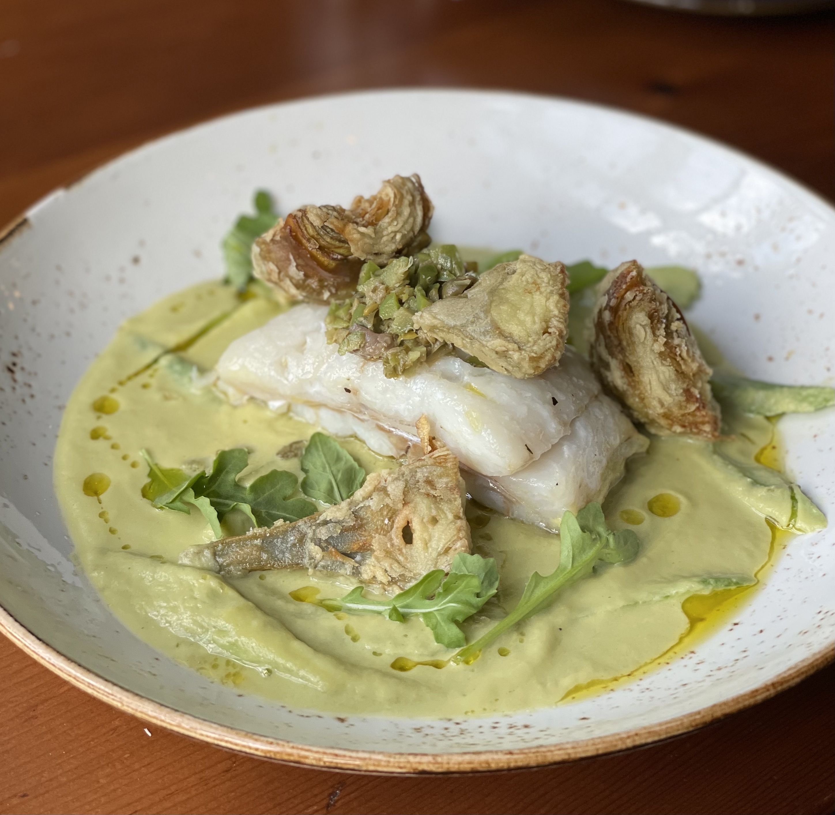 a plate of food on a table