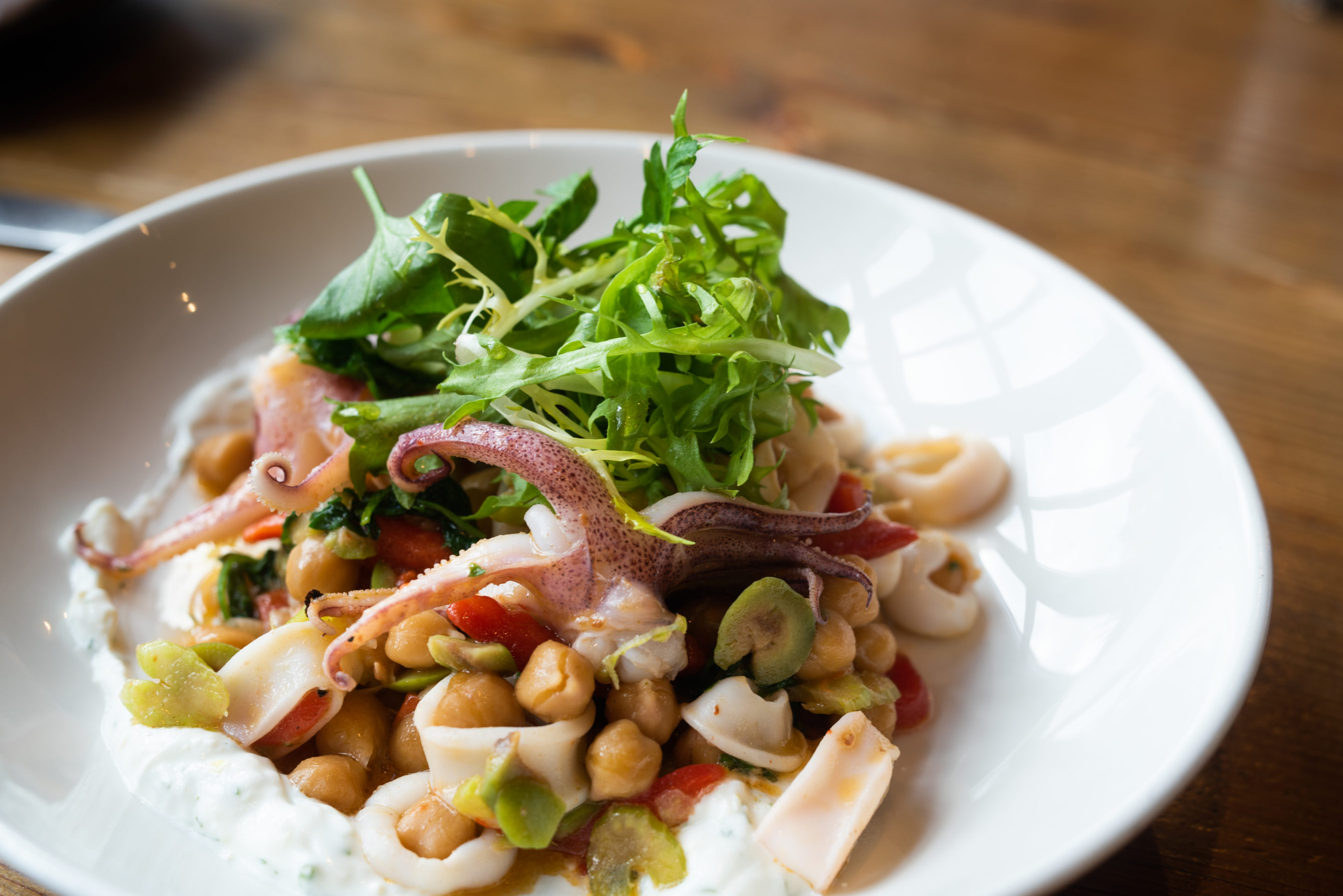a plate of food on a table
