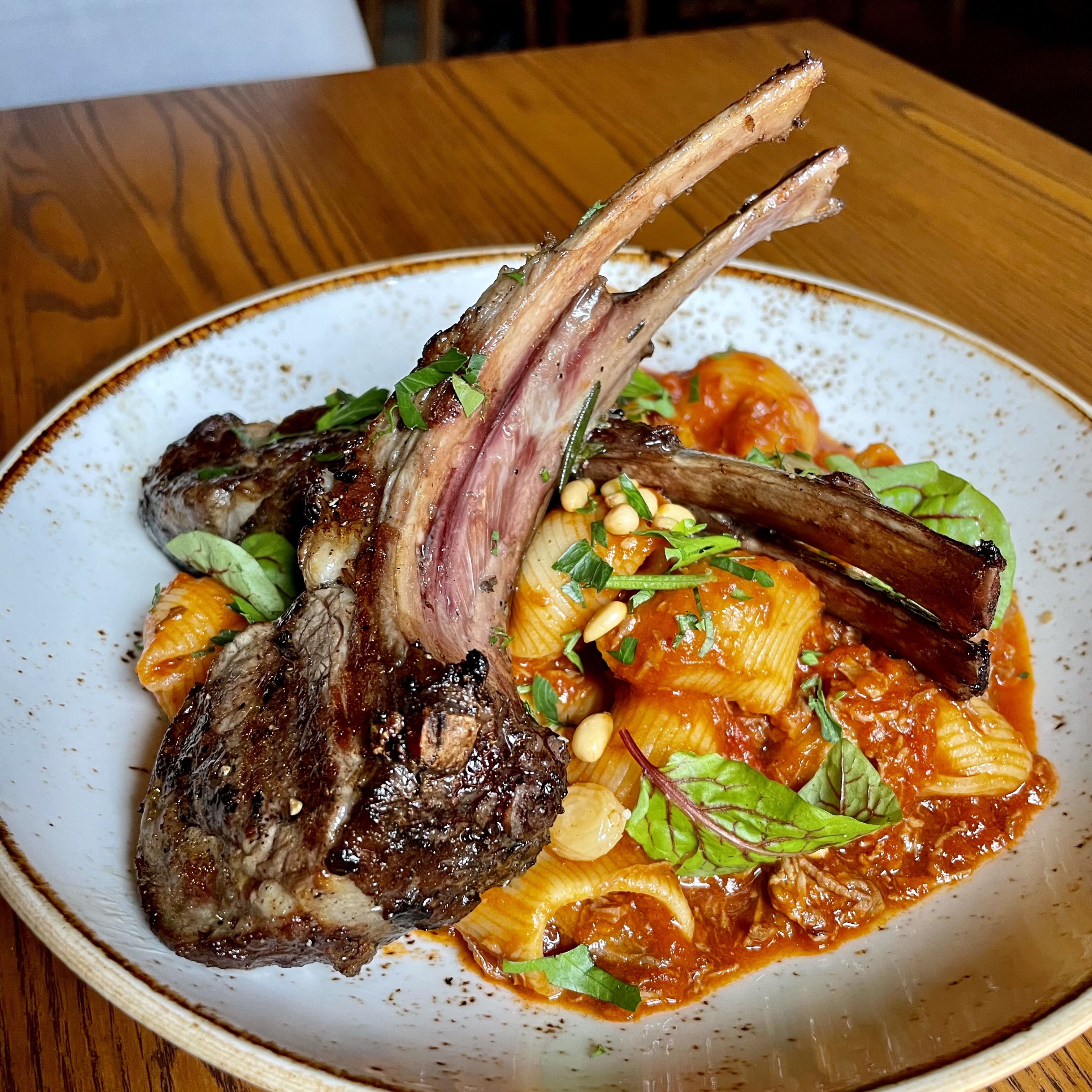 a plate of food on a table