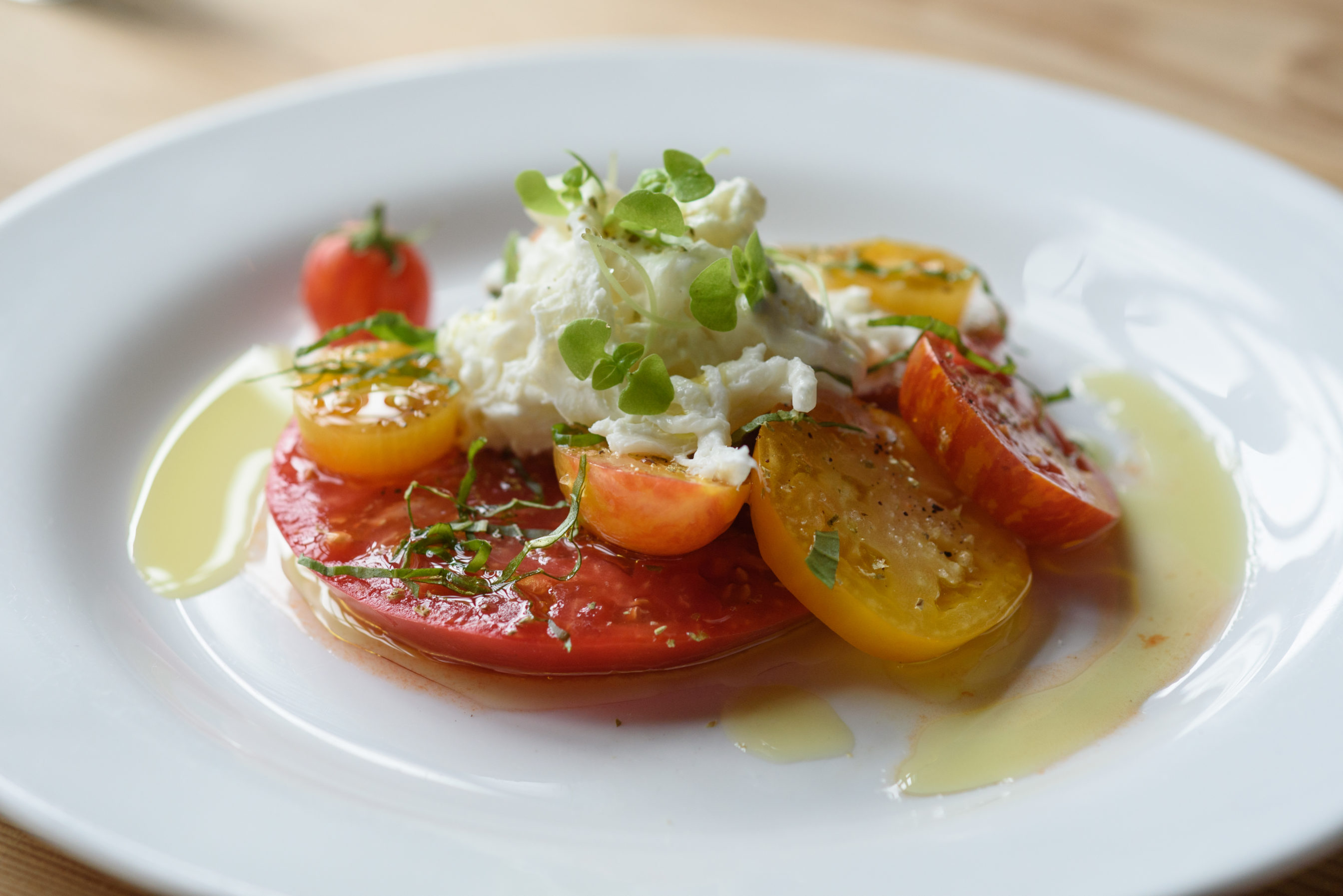 a plate of food on a table