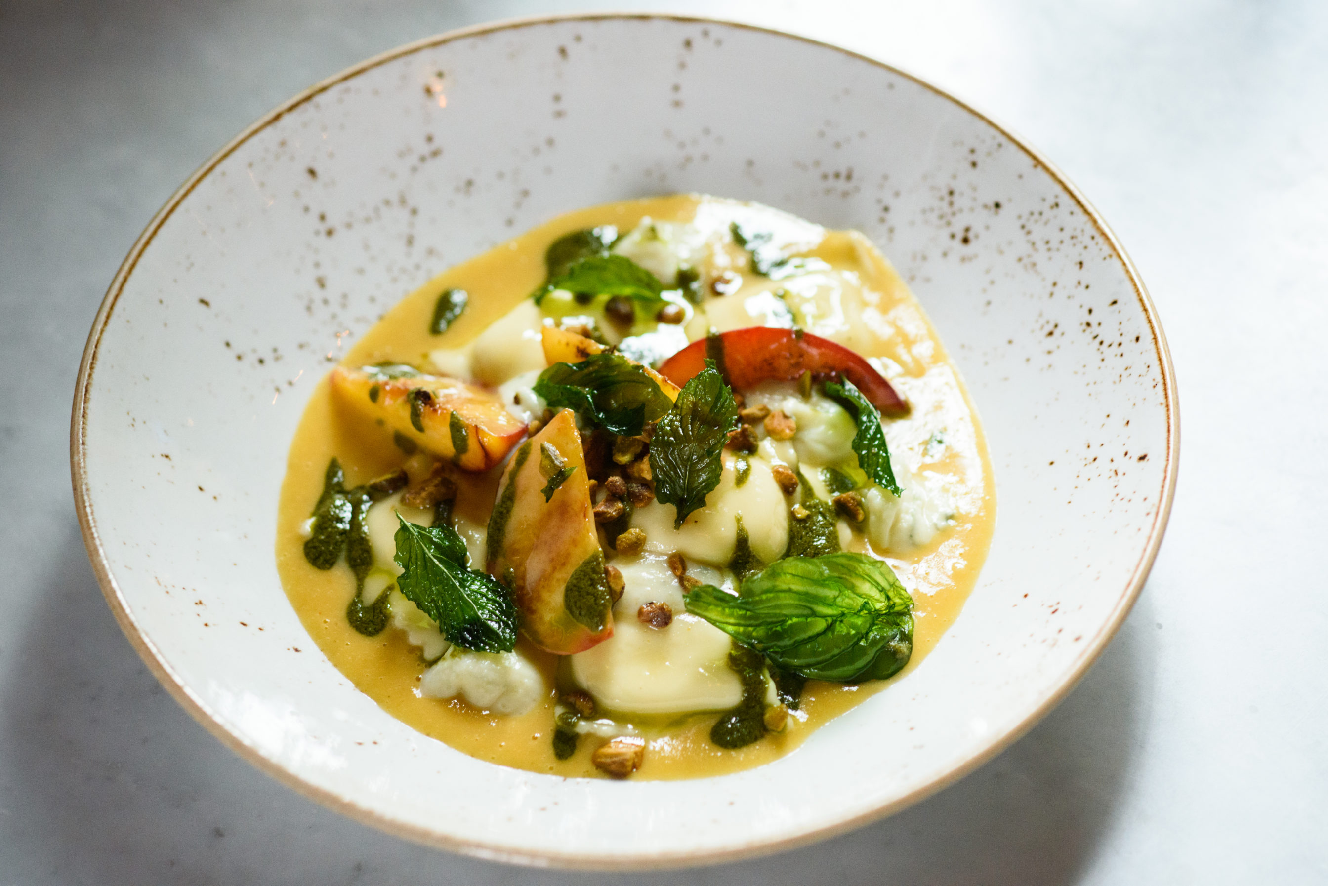 a bowl of food on a plate