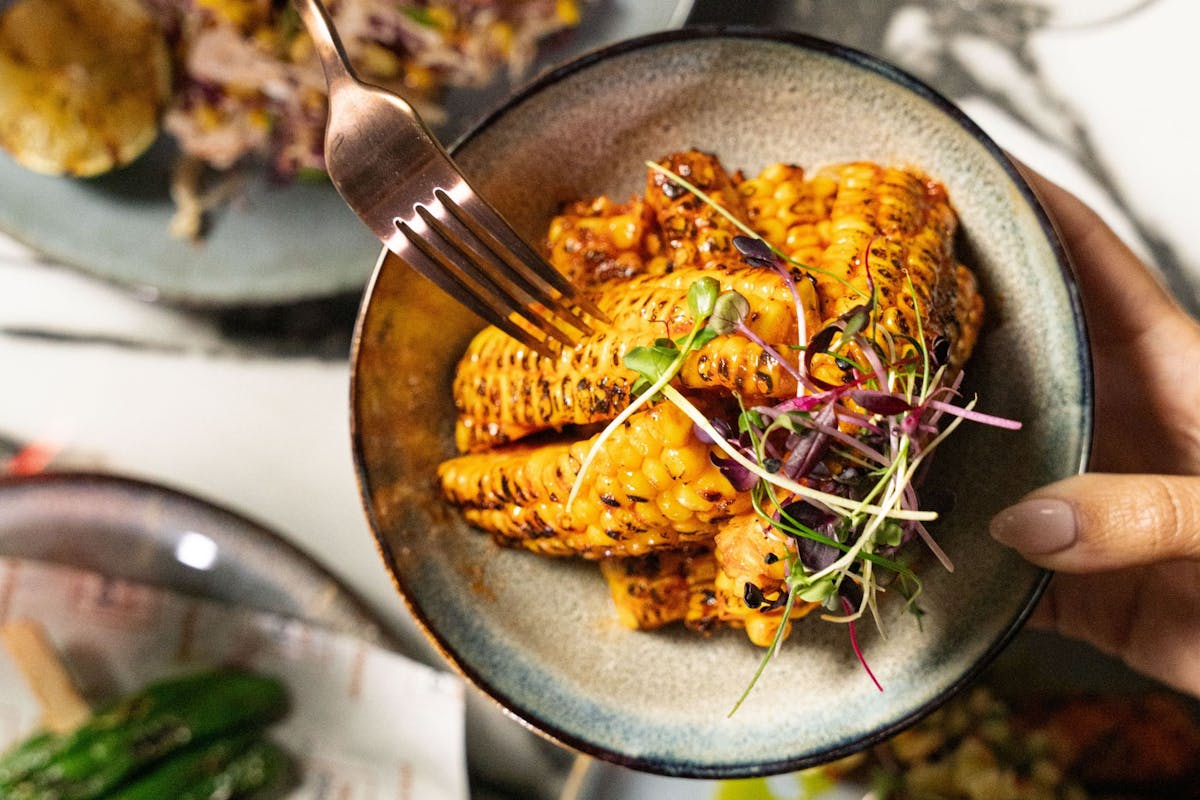 a pan of food on a plate