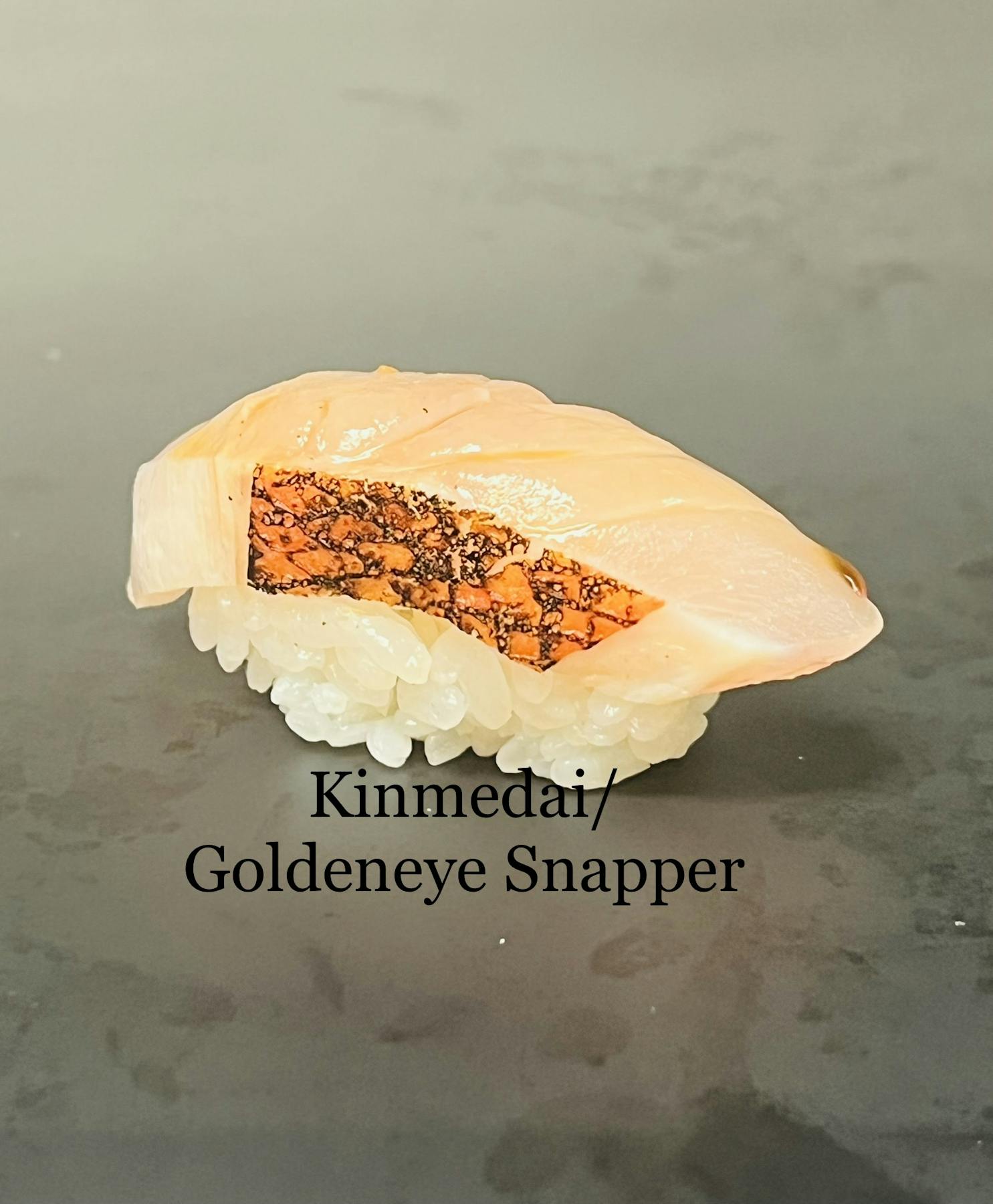 15 East - Seared Golden Eye Snapper, Seared kinmedai (golde…