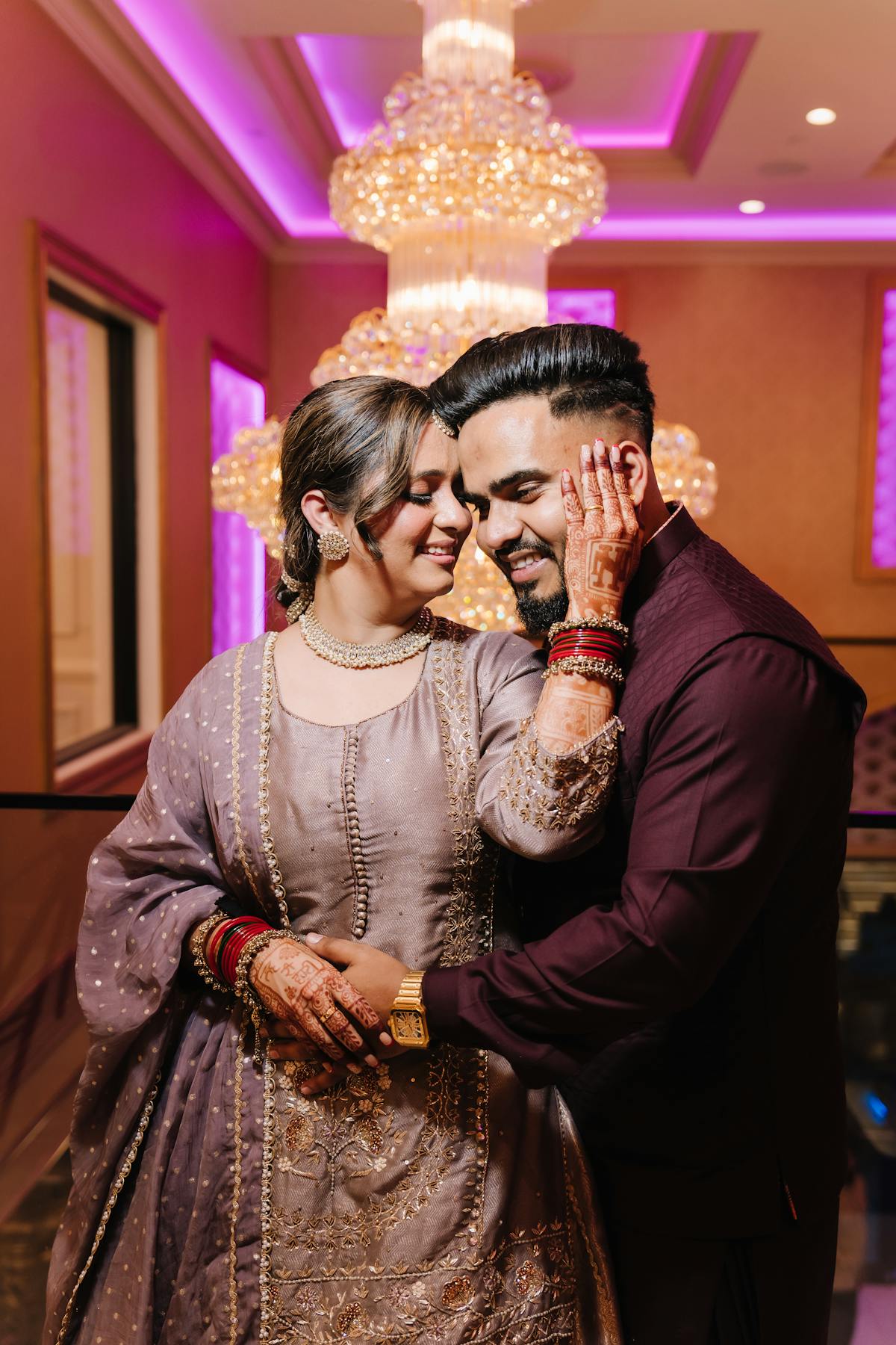two people smiling