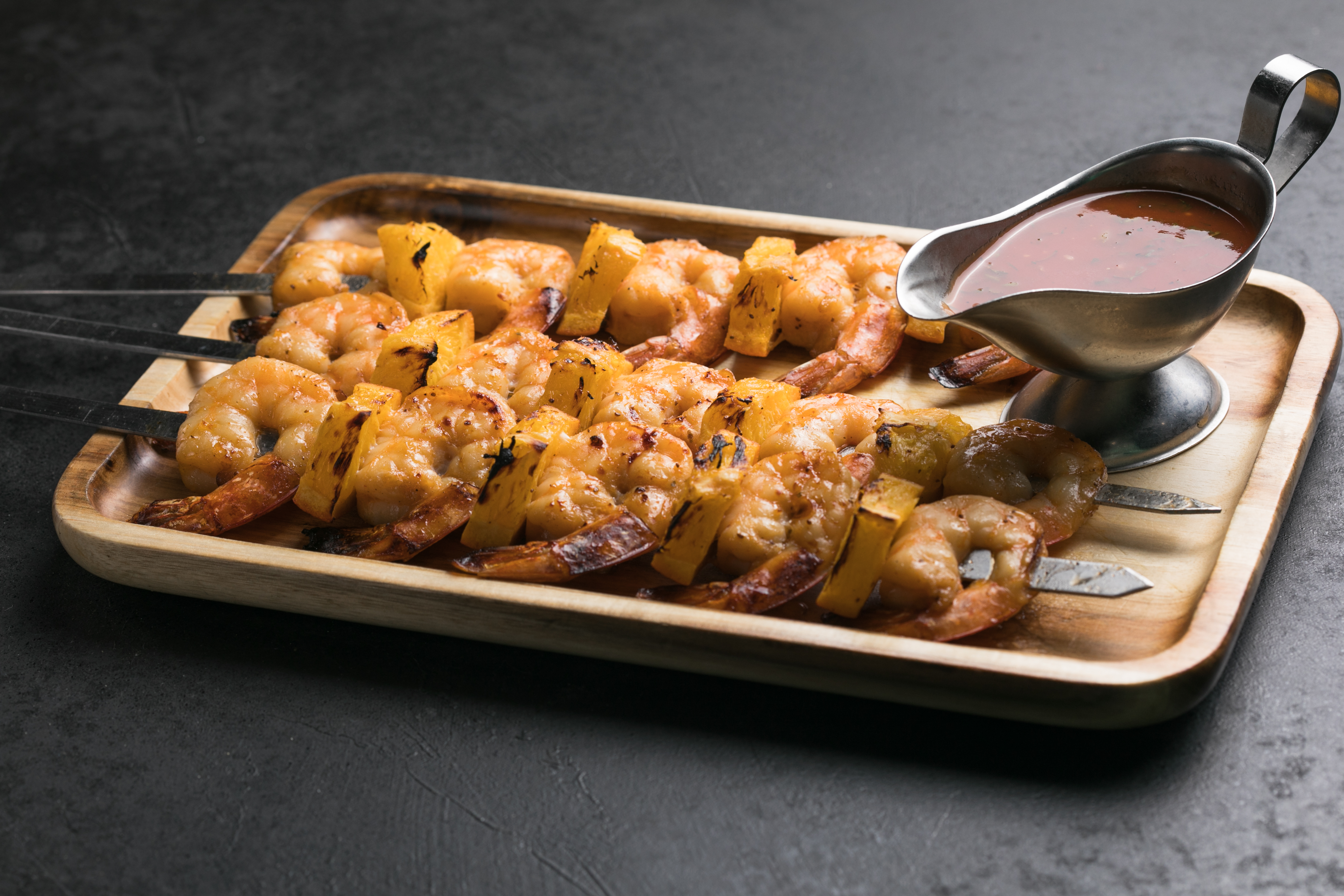a tray of food on a plate
