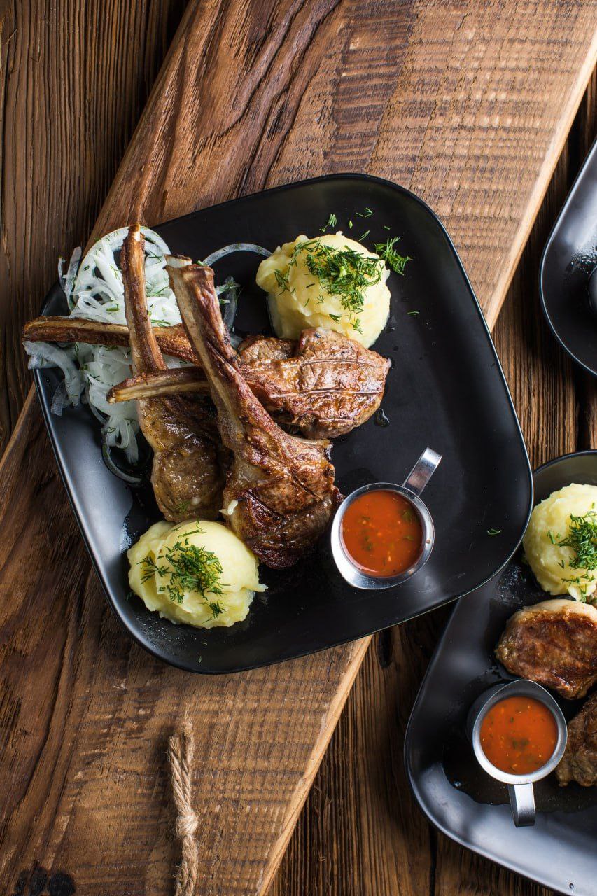 a plate of food on a table