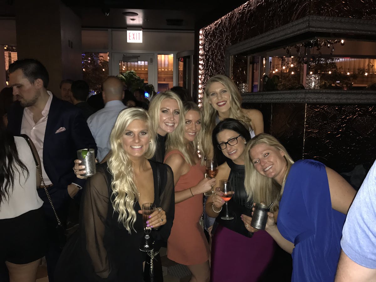 a group of people posing for the camera