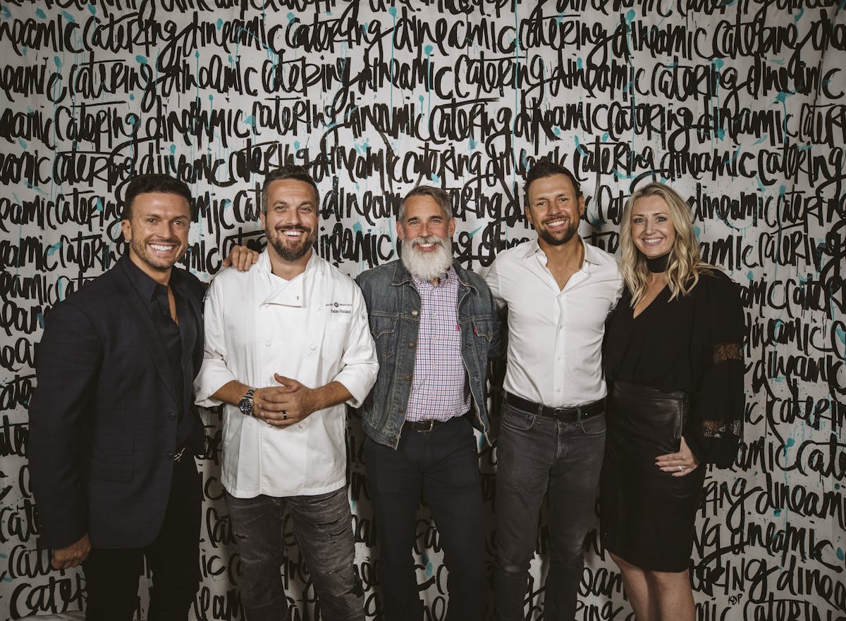 Lucas Stoioff, Fabio Viviani, David Rekhson posing for a photo