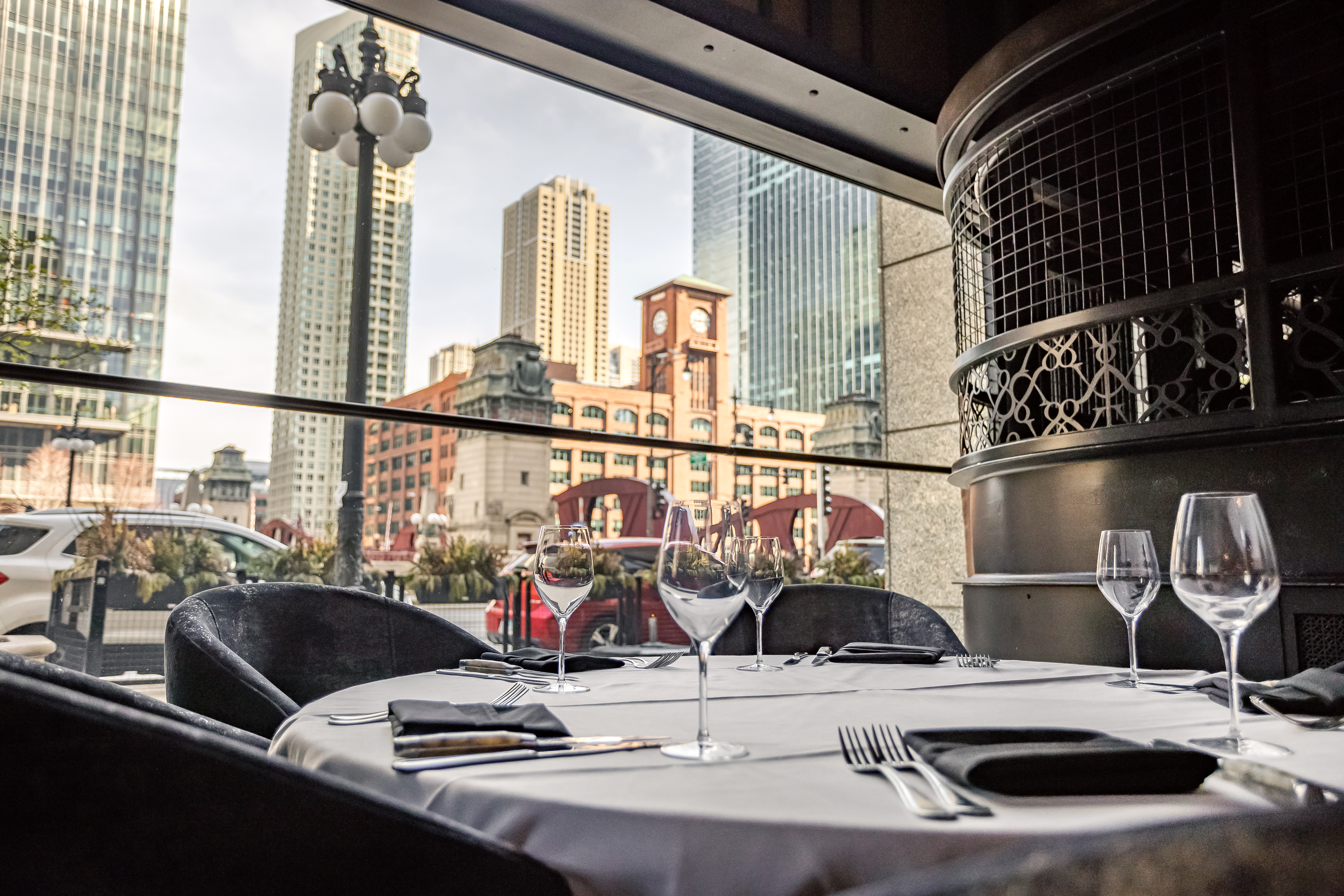 a boat sitting on top of a building