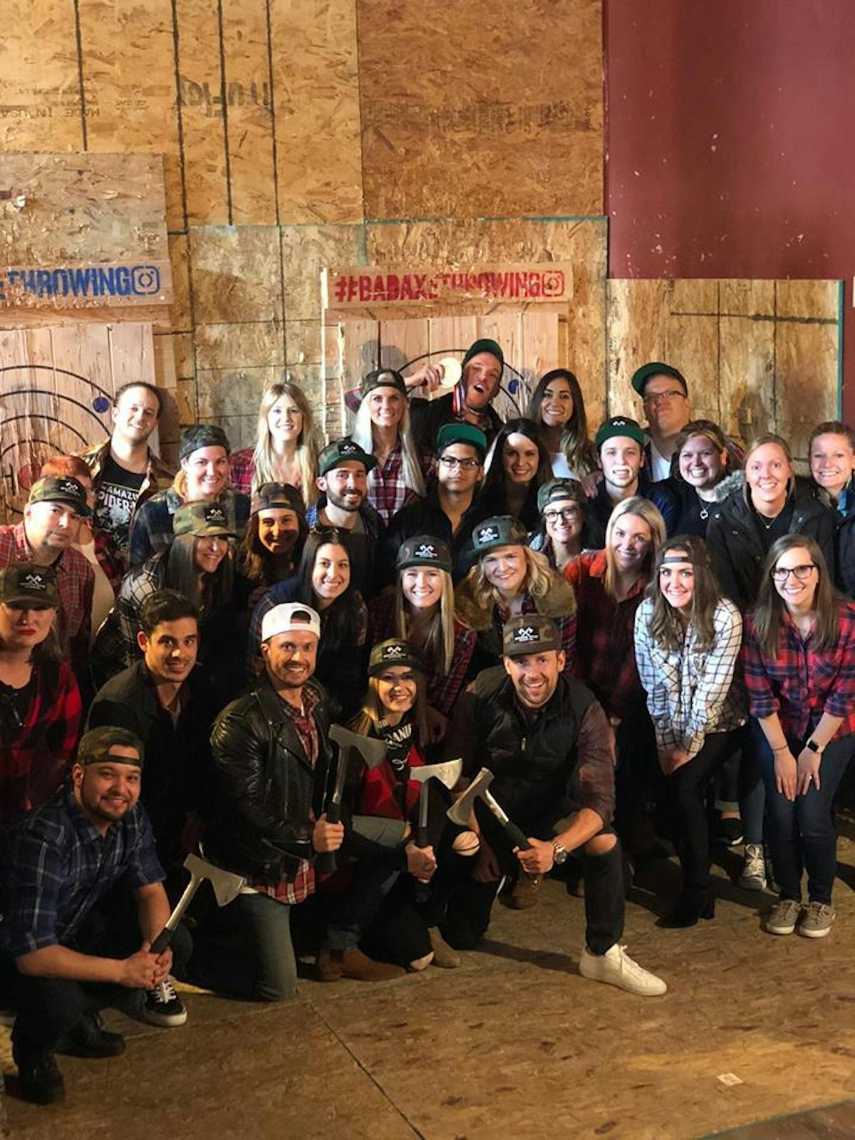 a group of people posing for a photo