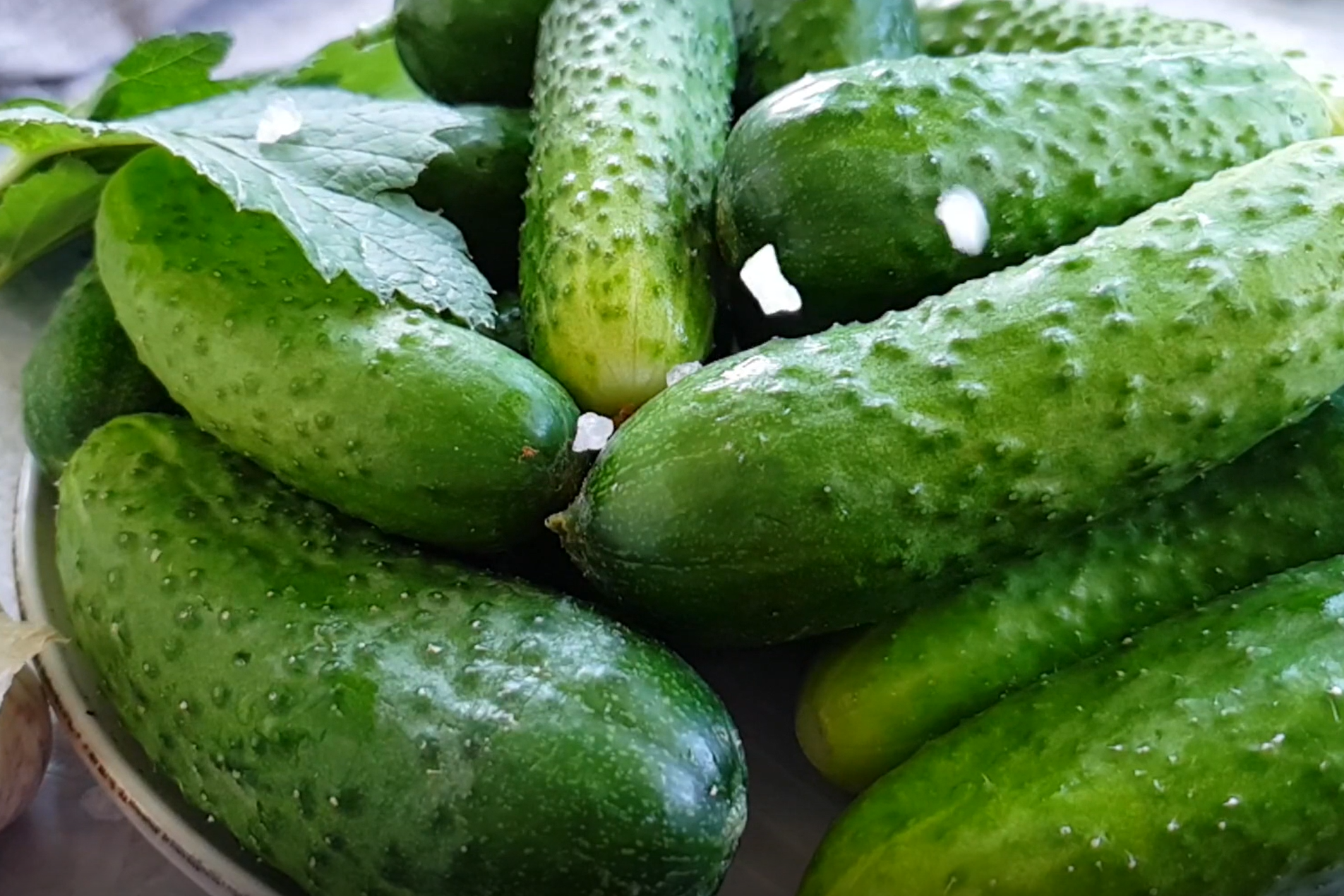 a cucumber on a table